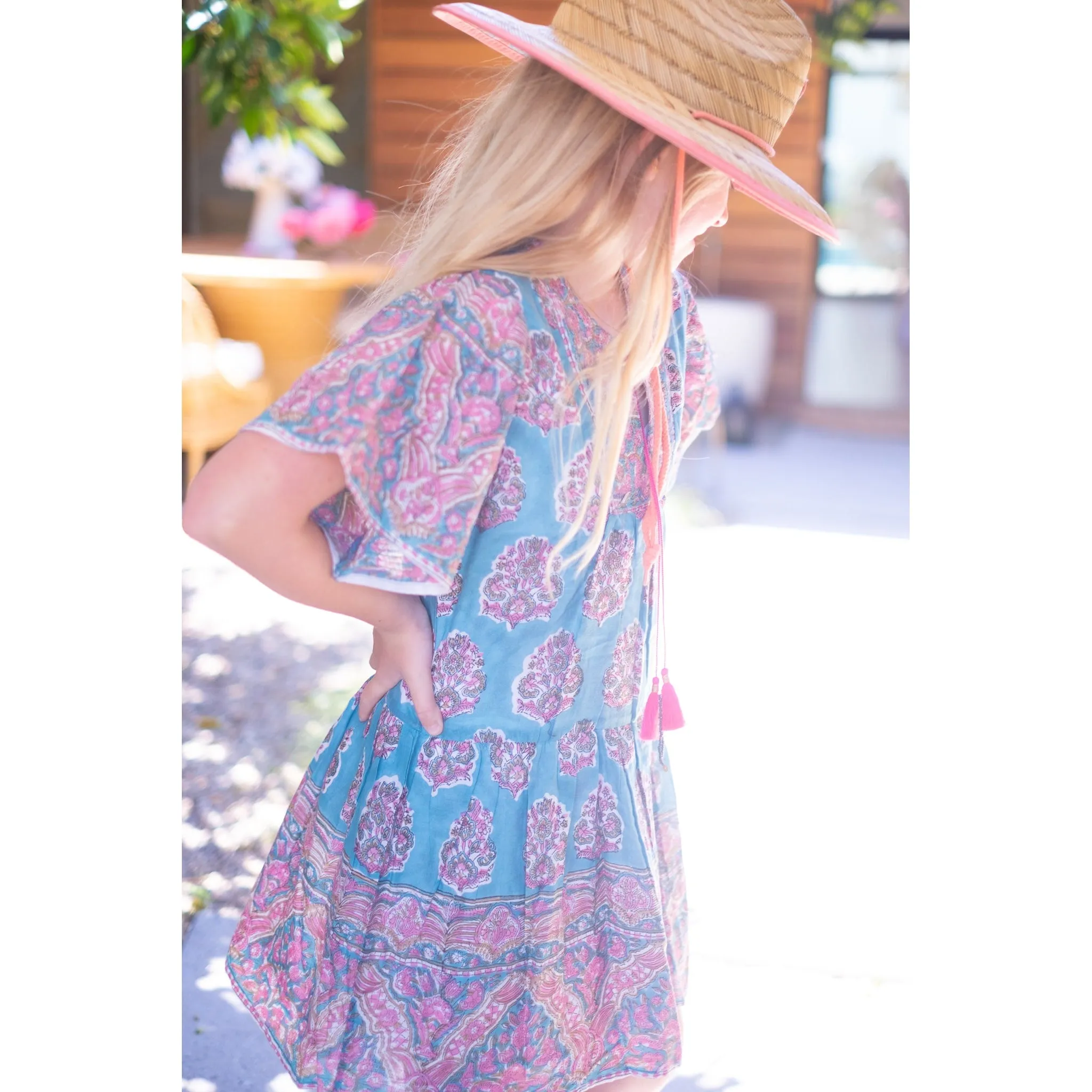 Teal Angelina Mini Dress sold by Alicia Bell