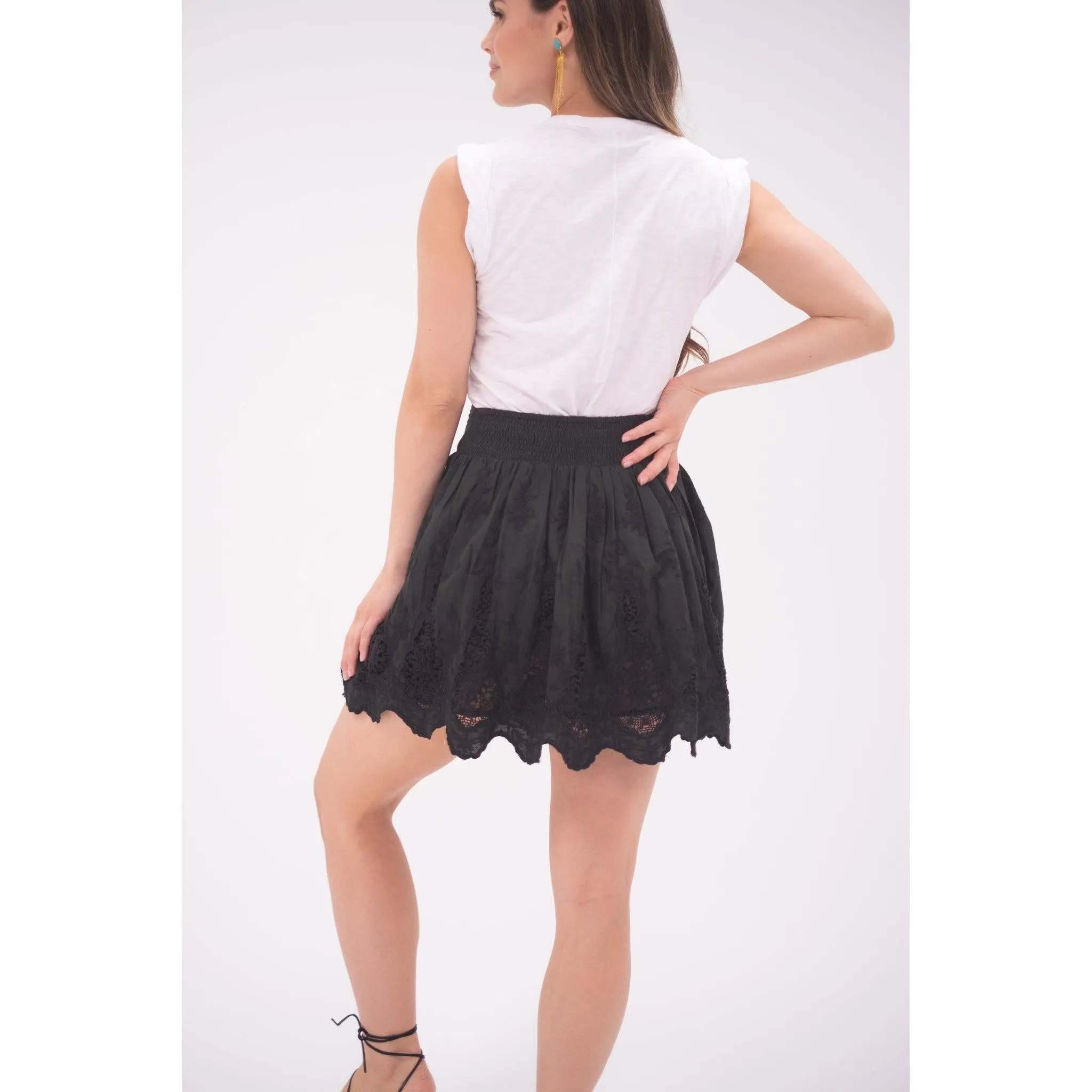 Black Lace Mini Skirt sold by Alicia Bell product image thumbnail 2
