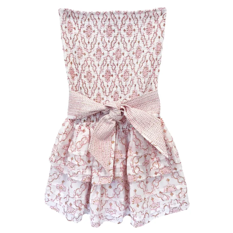 Pleated Smocked Mini Dress sold by Alicia Bell