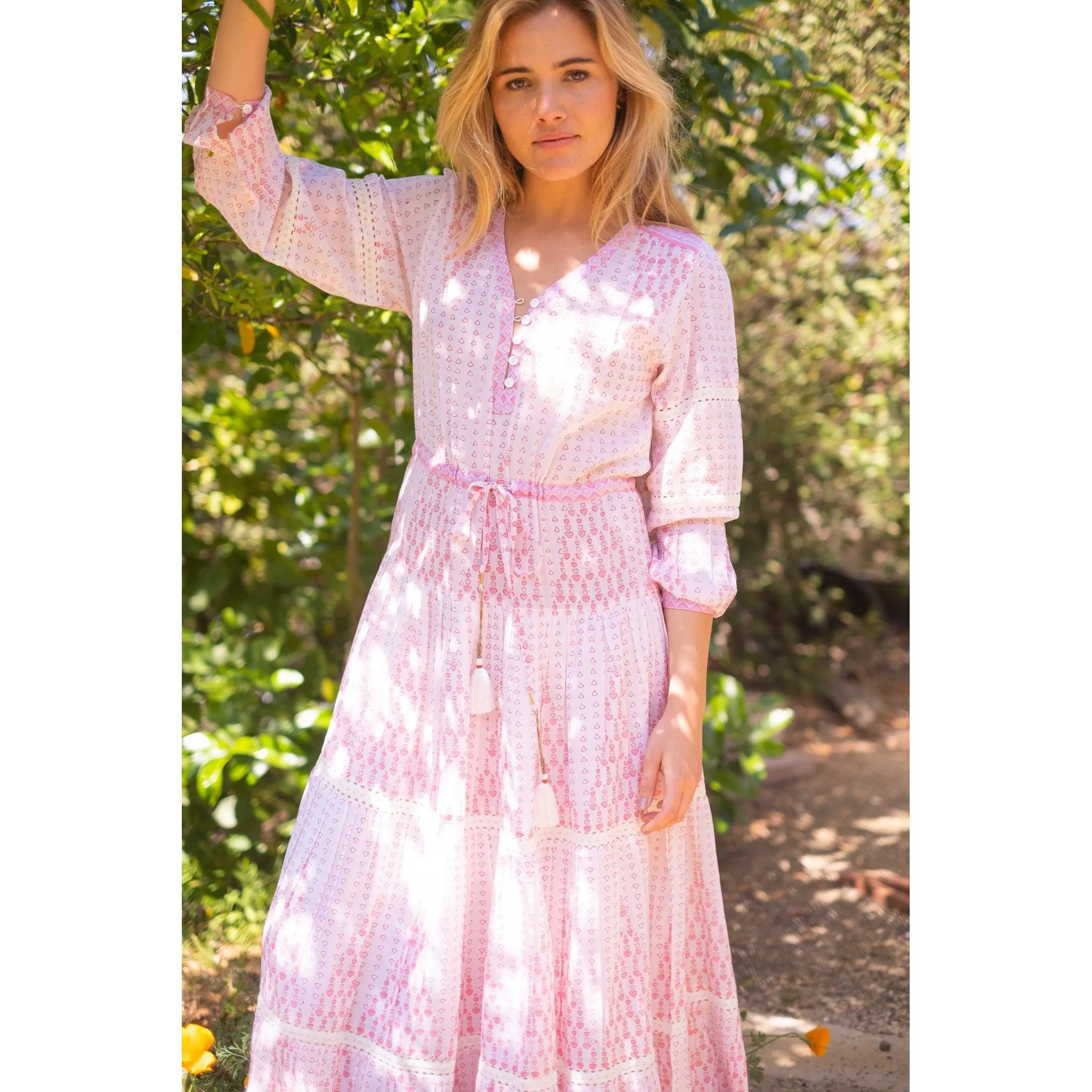 Heart Patton Maxi Dress sold by Alicia Bell product image thumbnail 4