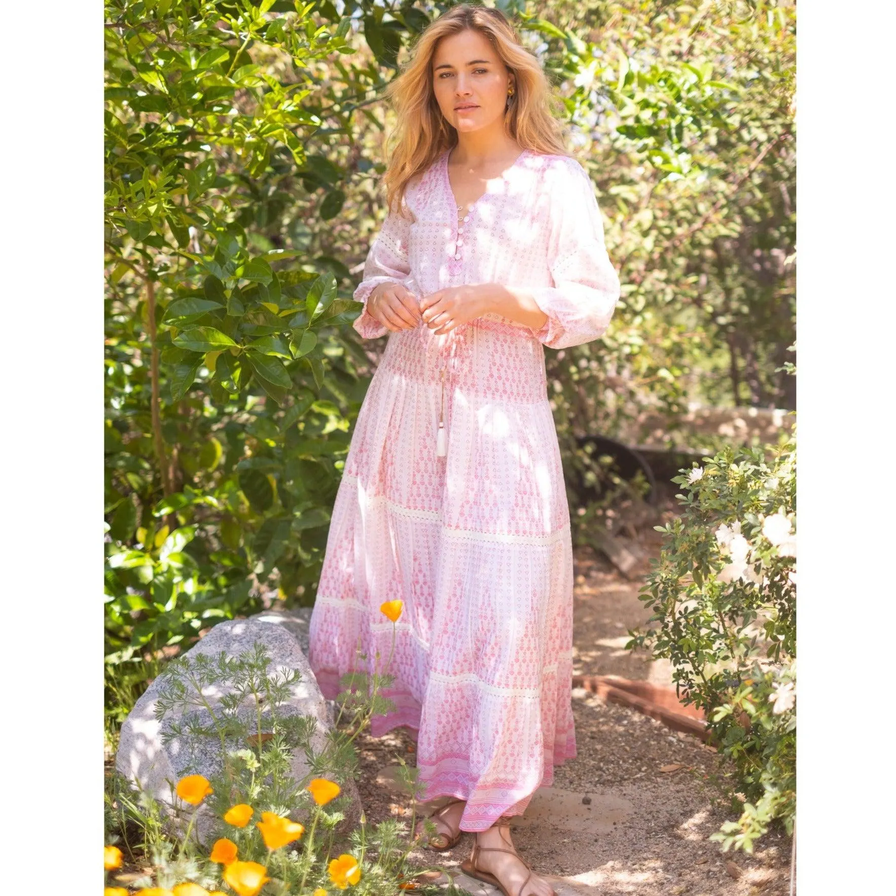 Heart Patton Maxi Dress sold by Alicia Bell product image thumbnail 5