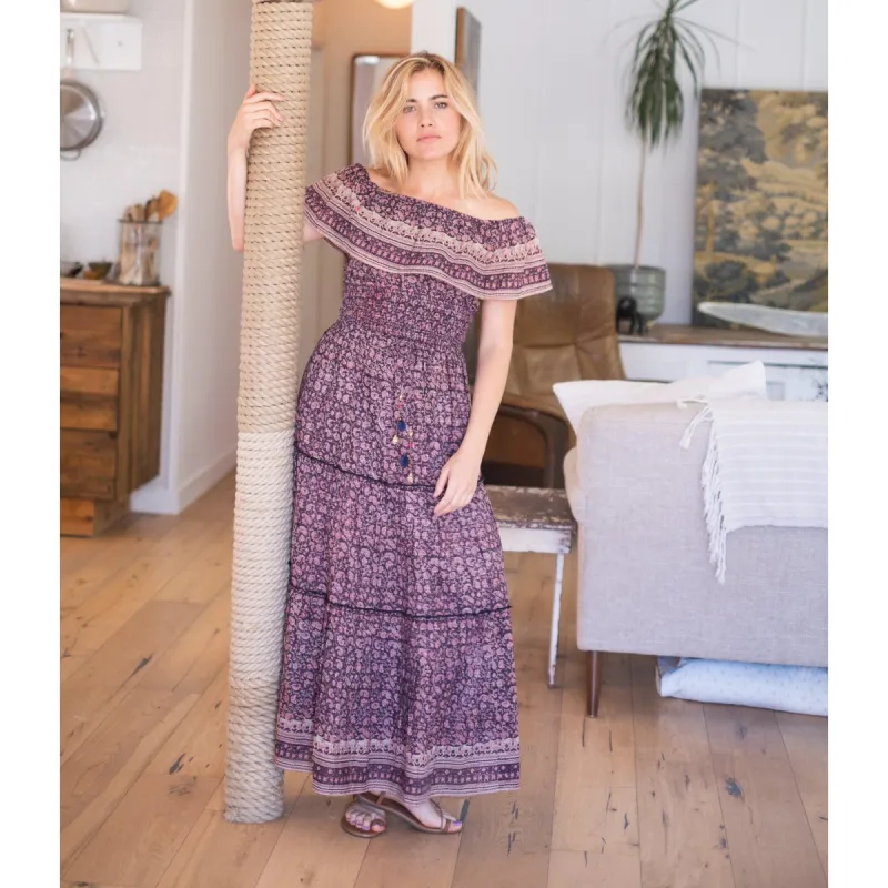 Metallic Marina Maxi Skirt sold by Alicia Bell