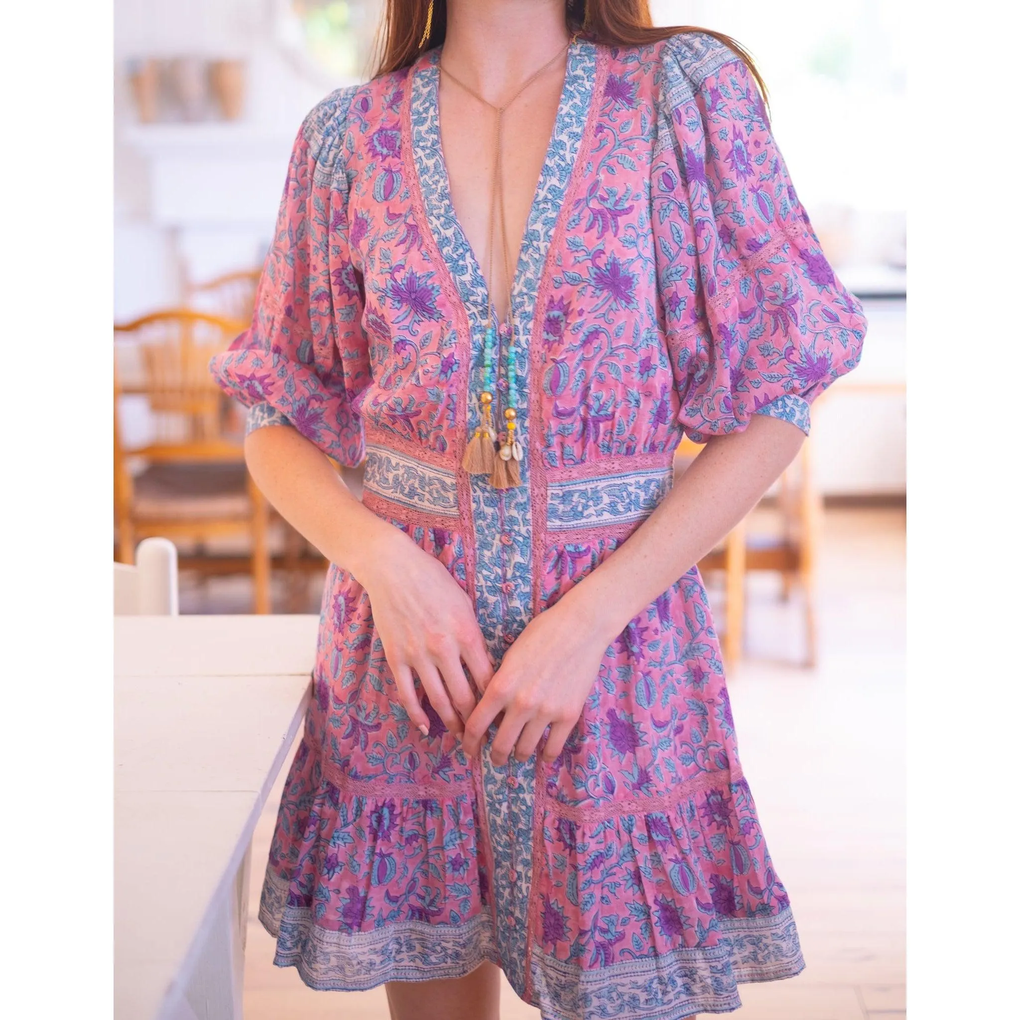 Pink Ann Mini Dress sold by Alicia Bell product image thumbnail 3