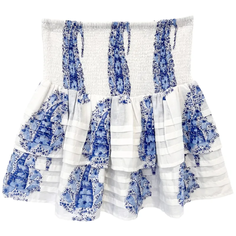 Pleated Smocked Mini Skirt - Cotton sold by Alicia Bell
