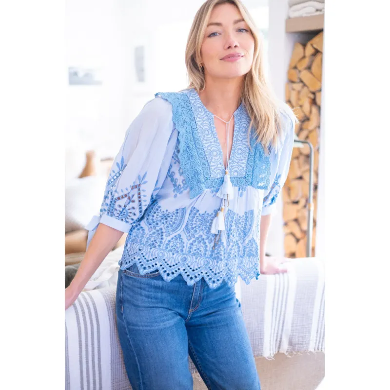 Sky Blue Kylie Top sold by Alicia Bell
