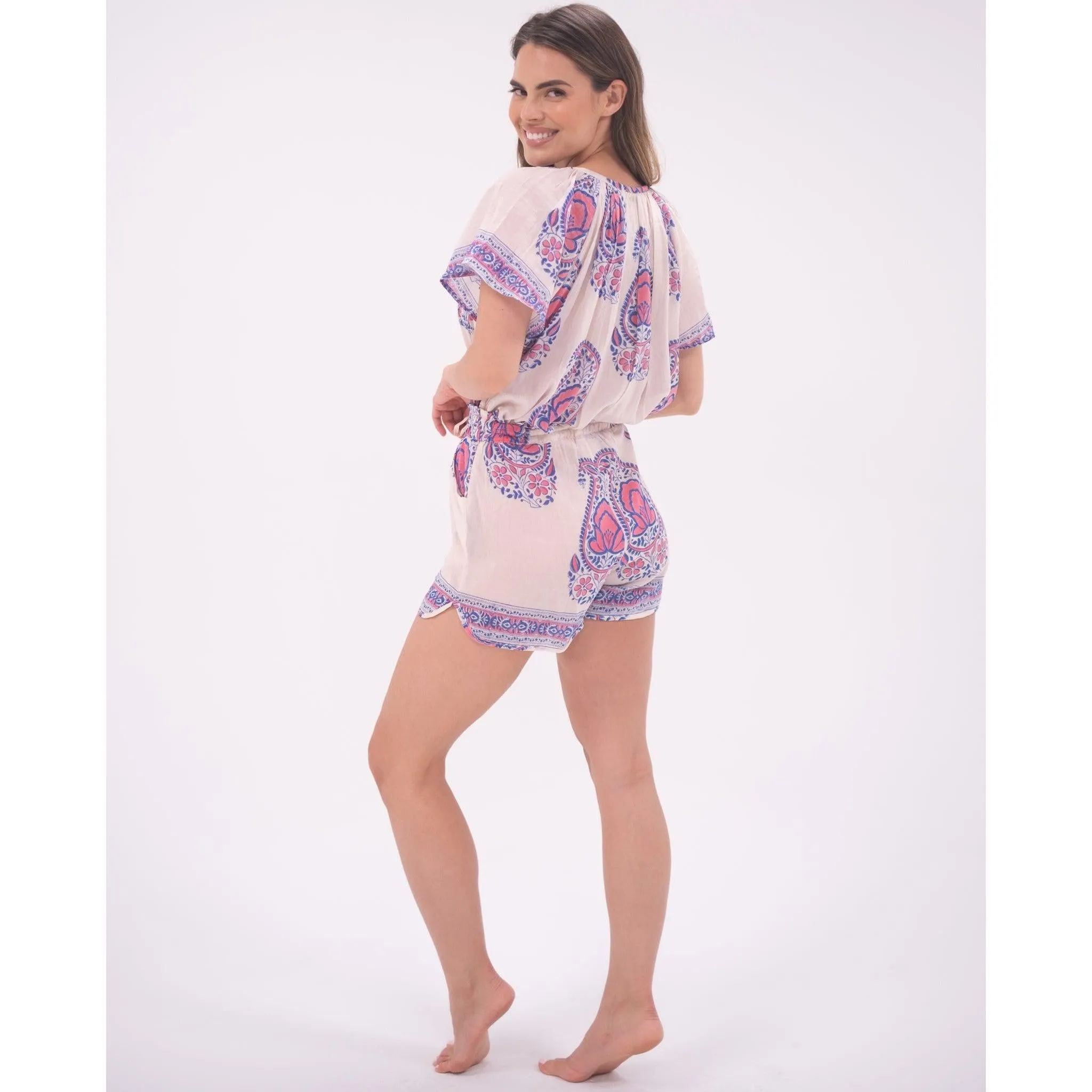 Paisley Pjs Rita Top and Piped Shorts sold by Alicia Bell product image thumbnail 5