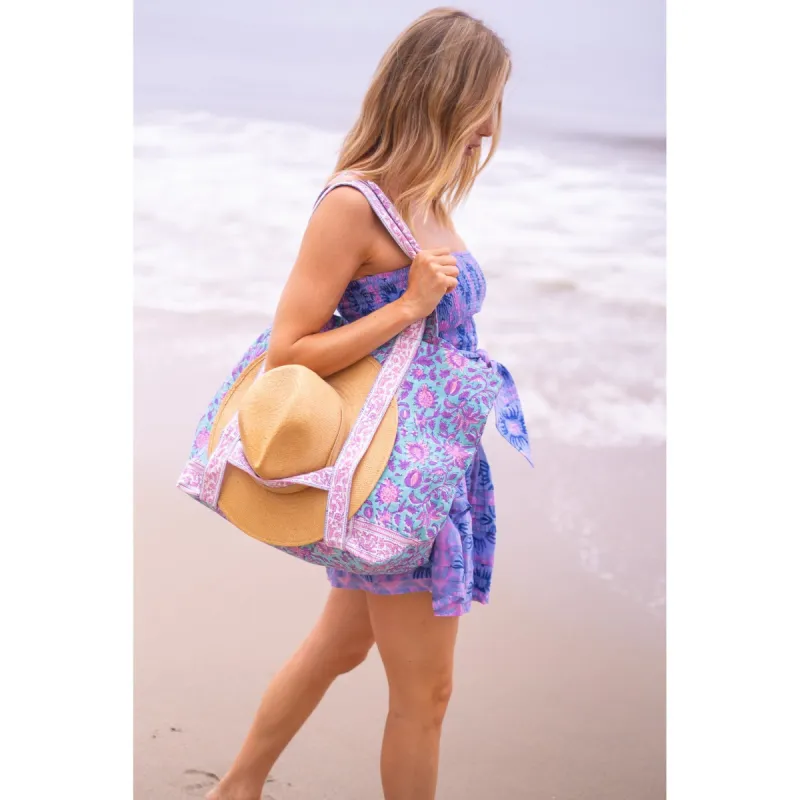 Large Beach Bag With Hat Holder sold by Alicia Bell