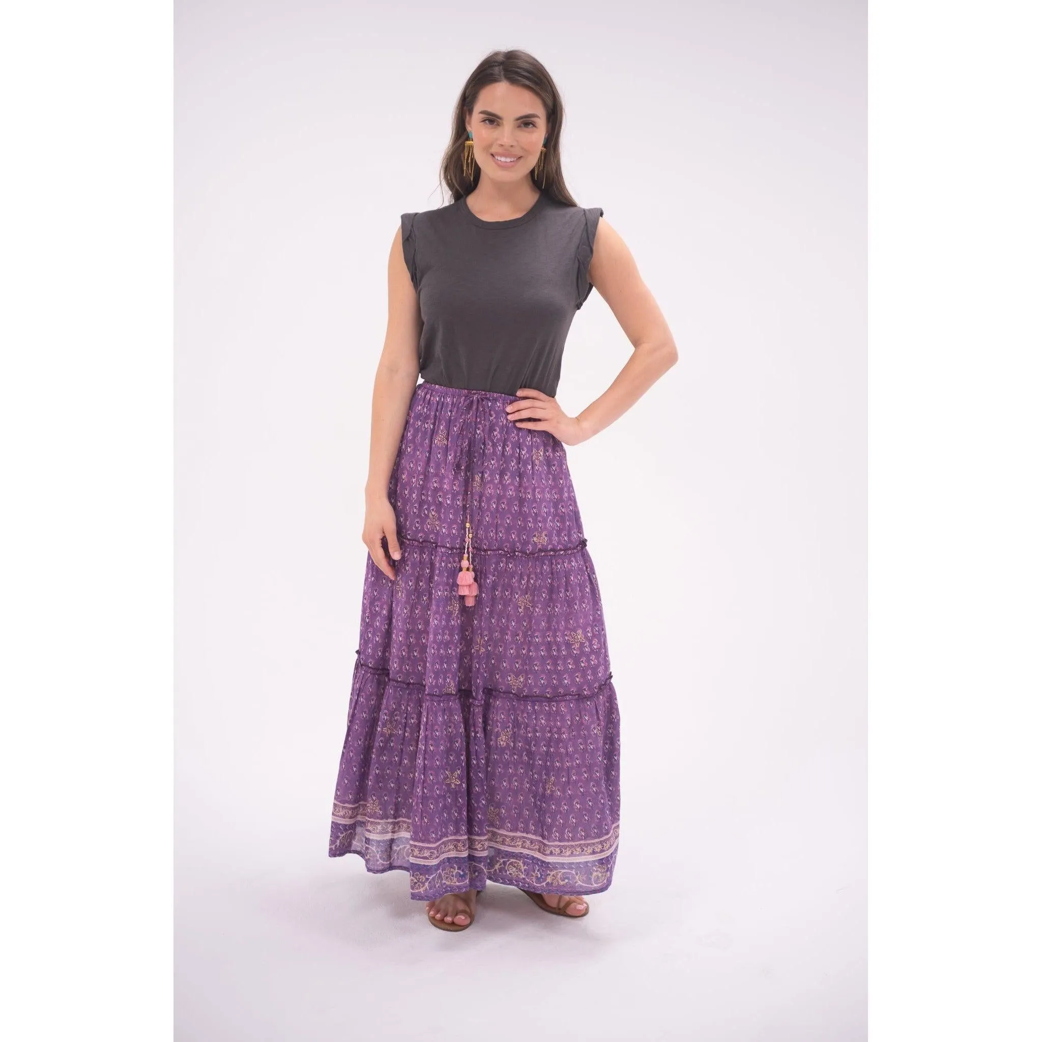 Purple Marina Maxi Skirt sold by Alicia Bell product image thumbnail 3