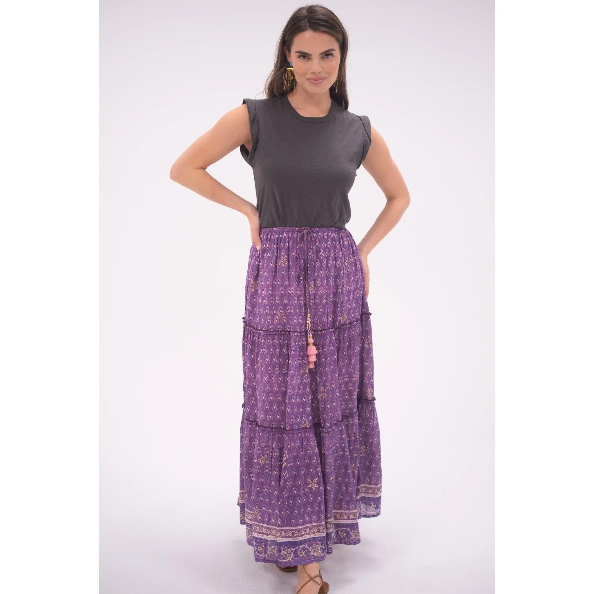 Purple Marina Maxi Skirt sold by Alicia Bell