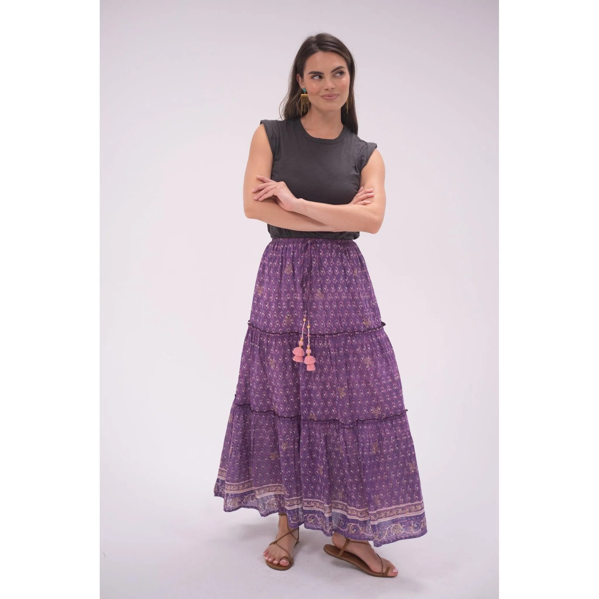 Purple Marina Maxi Skirt sold by Alicia Bell product image thumbnail 4