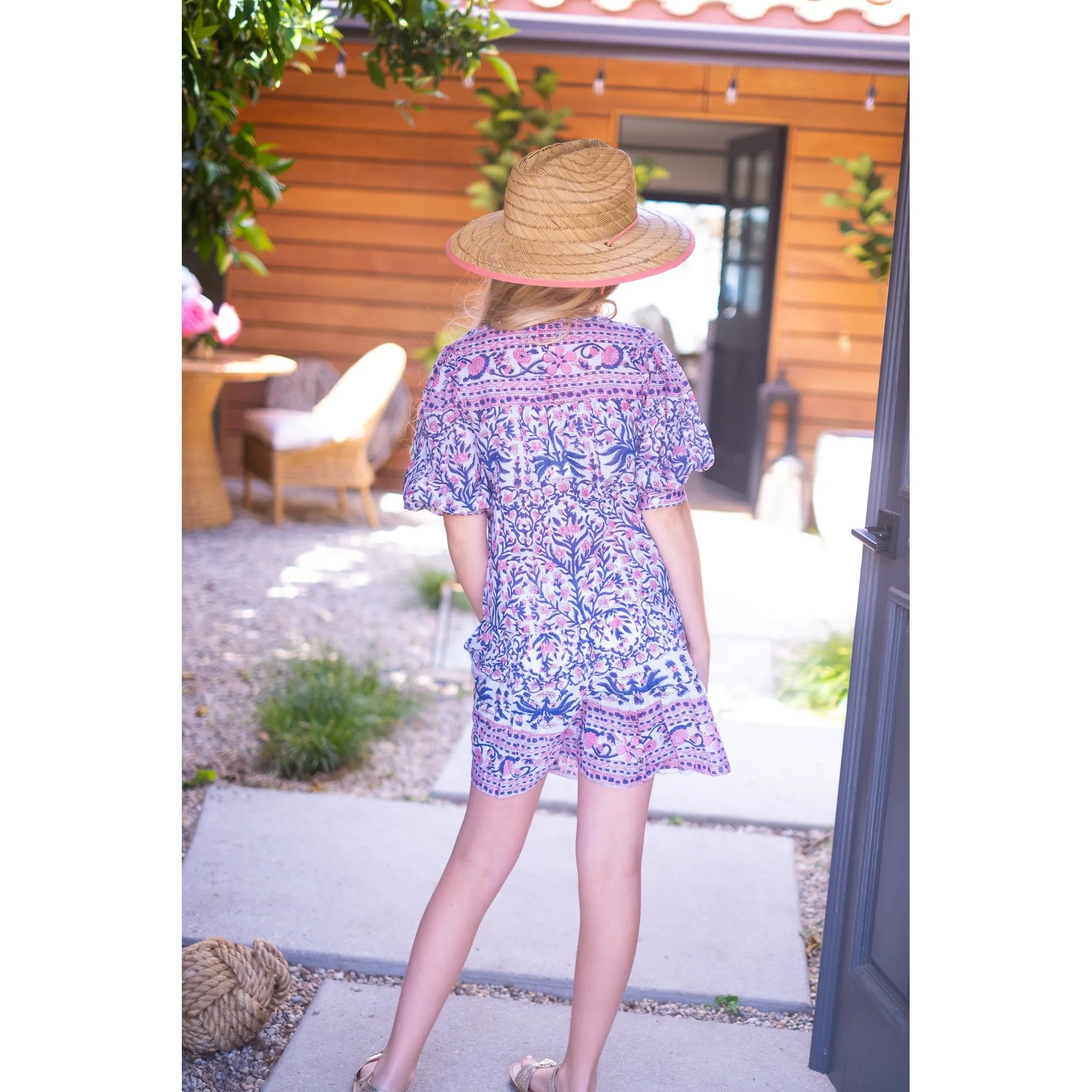 Pink/Blue Fran Flounce Dress sold by Alicia Bell product image thumbnail 2