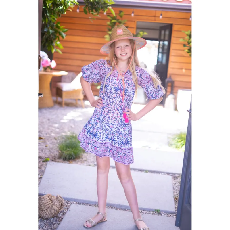Pink/Blue Fran Flounce Dress sold by Alicia Bell