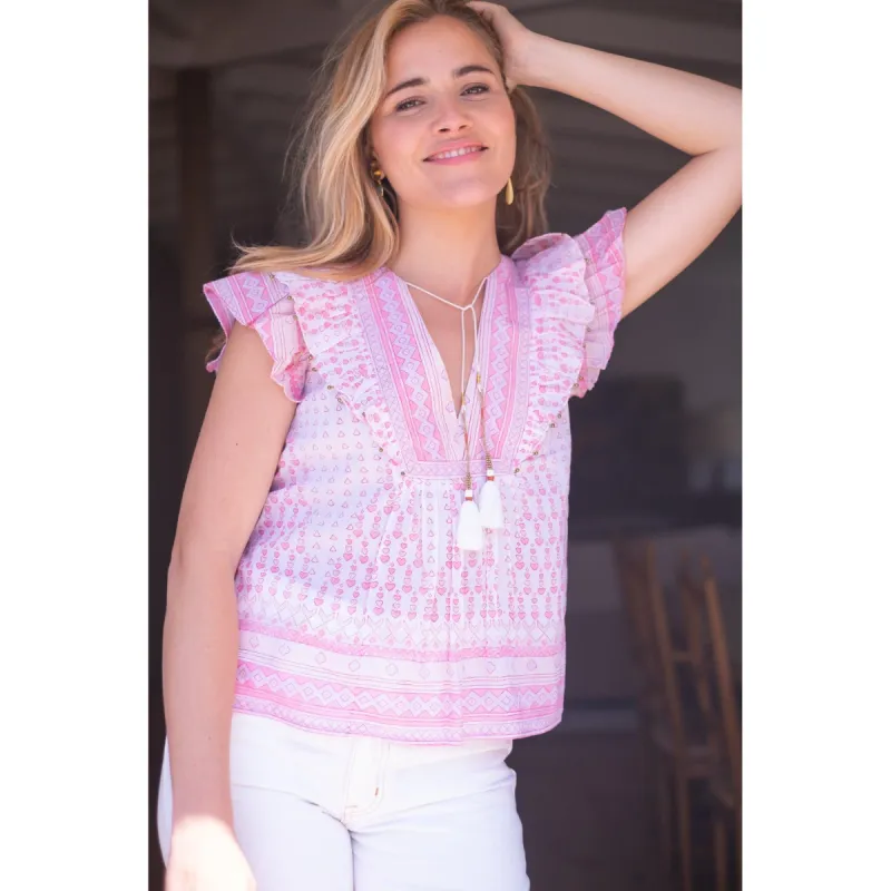 Heart Kiara Top- Cotton sold by Alicia Bell