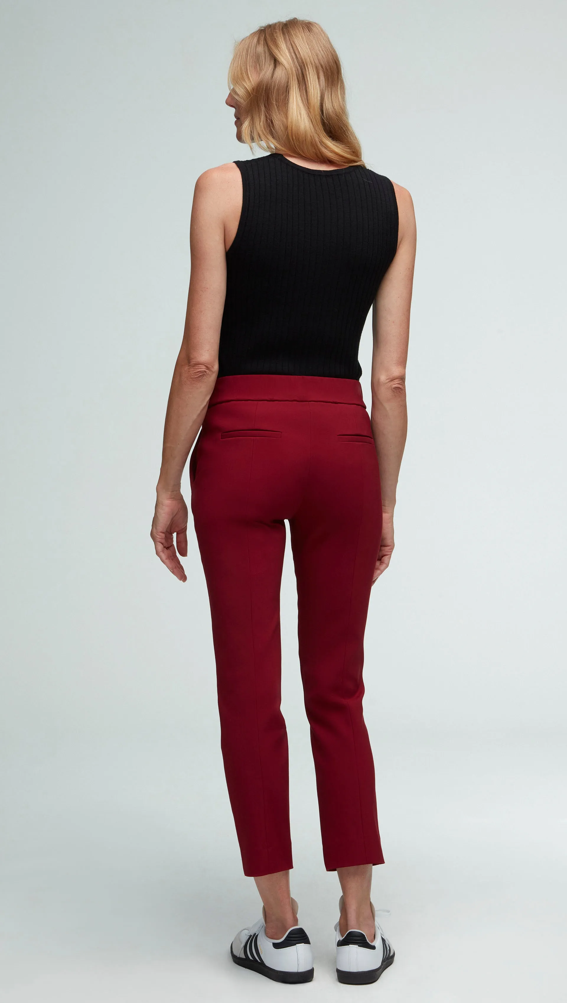 Flex Waist Trouser in Performance Cotton | Merlot sold by Argent product image thumbnail 4