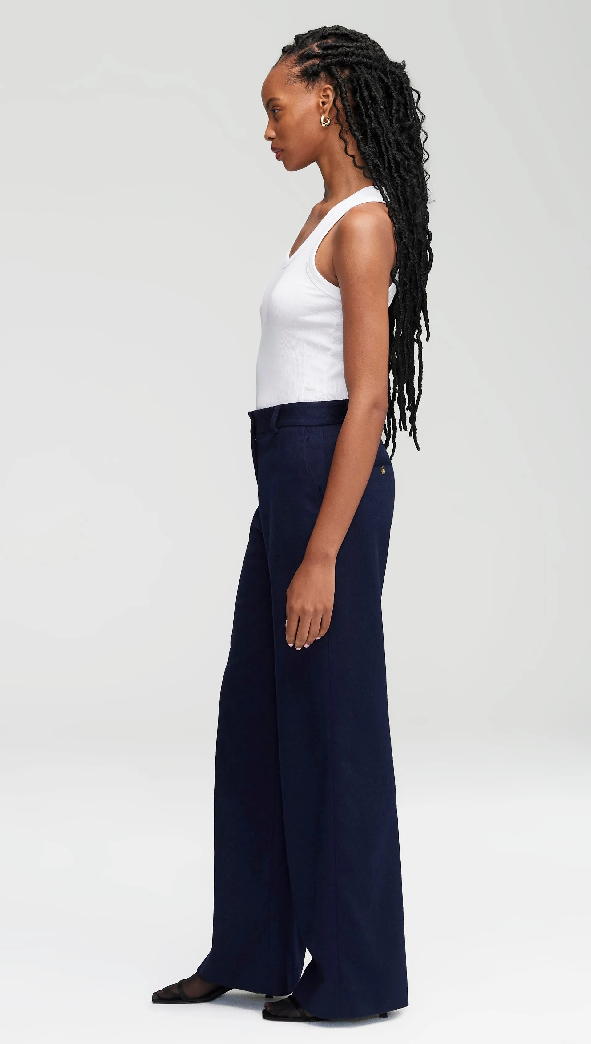 Soho Trouser in Textured Wool | Navy sold by Argent product image thumbnail 3