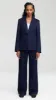 Soho Trouser in Textured Wool | Navy sold by Argent