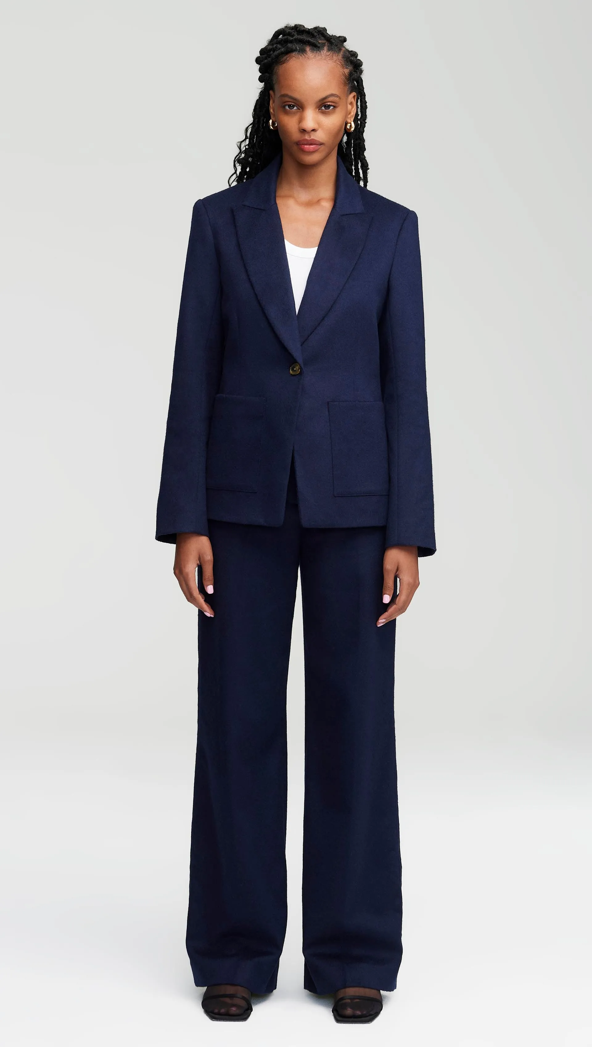 Soho Trouser in Textured Wool | Navy sold by Argent product image thumbnail 5