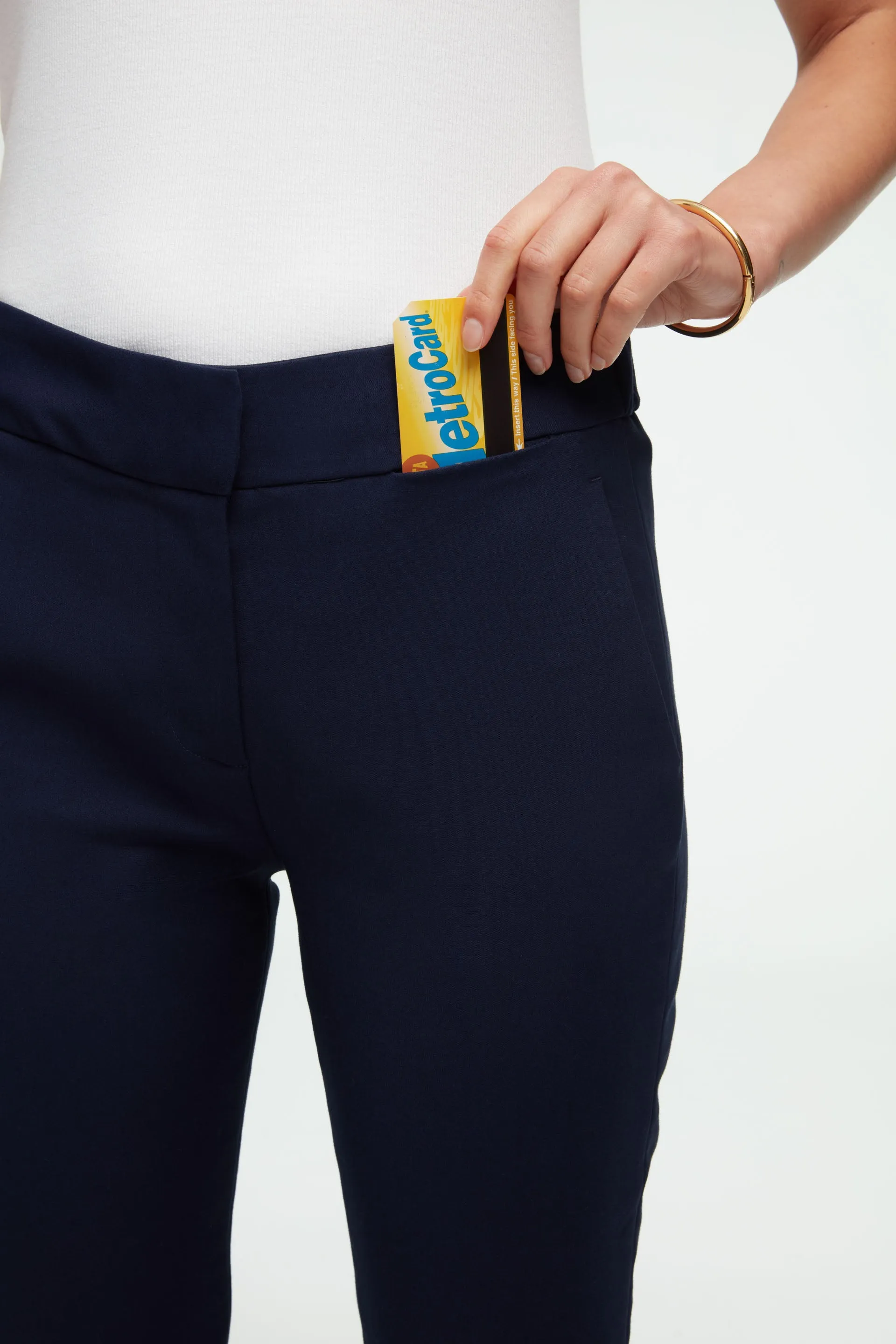 Flex Waist Trouser in Performance Cotton | Navy sold by Argent product image thumbnail 4