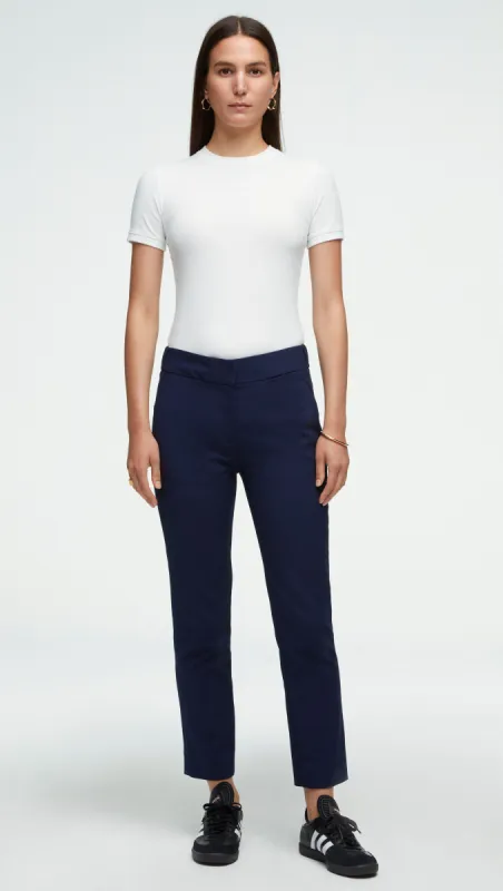 Flex Waist Trouser in Performance Cotton | Navy sold by Argent