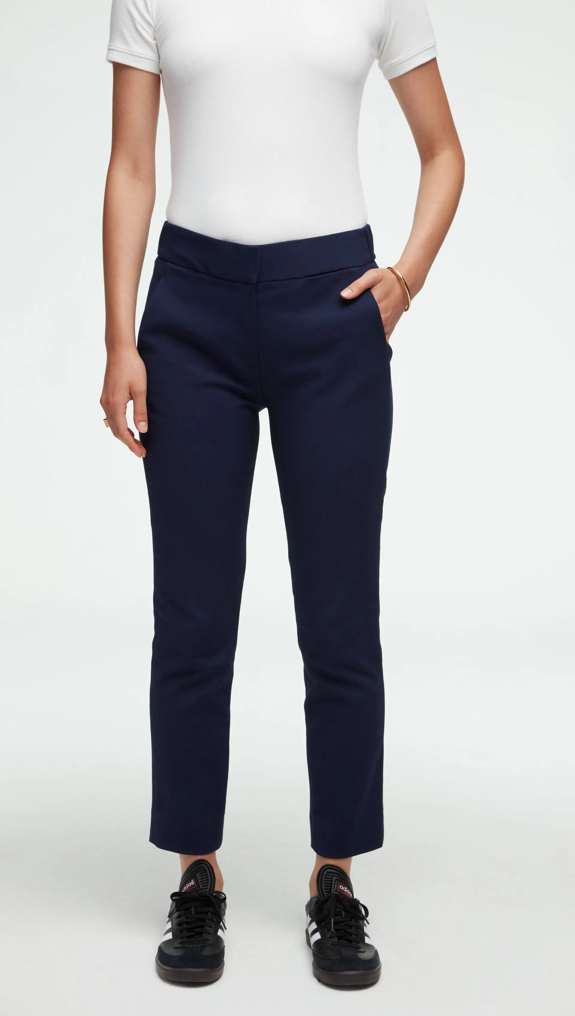 Flex Waist Trouser in Performance Cotton | Navy sold by Argent product image thumbnail 3