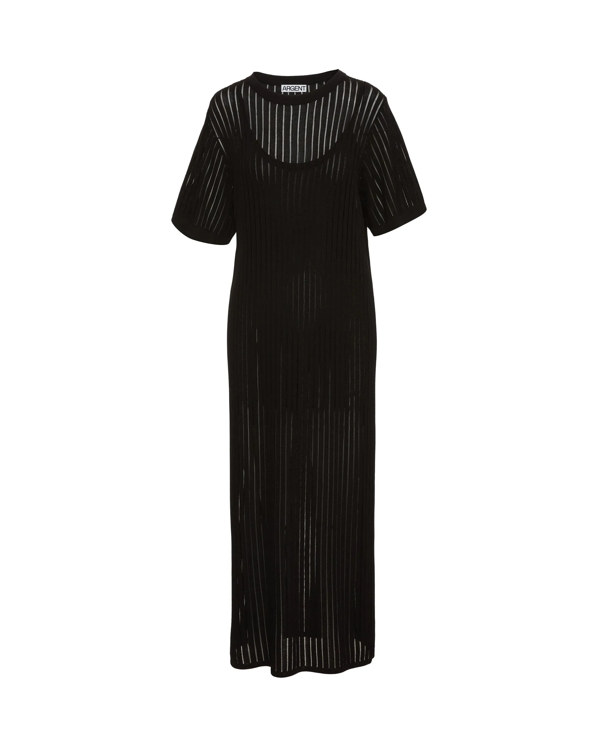Knit Maxi Dress in Mercerized Cotton | Black sold by Argent product image thumbnail 5