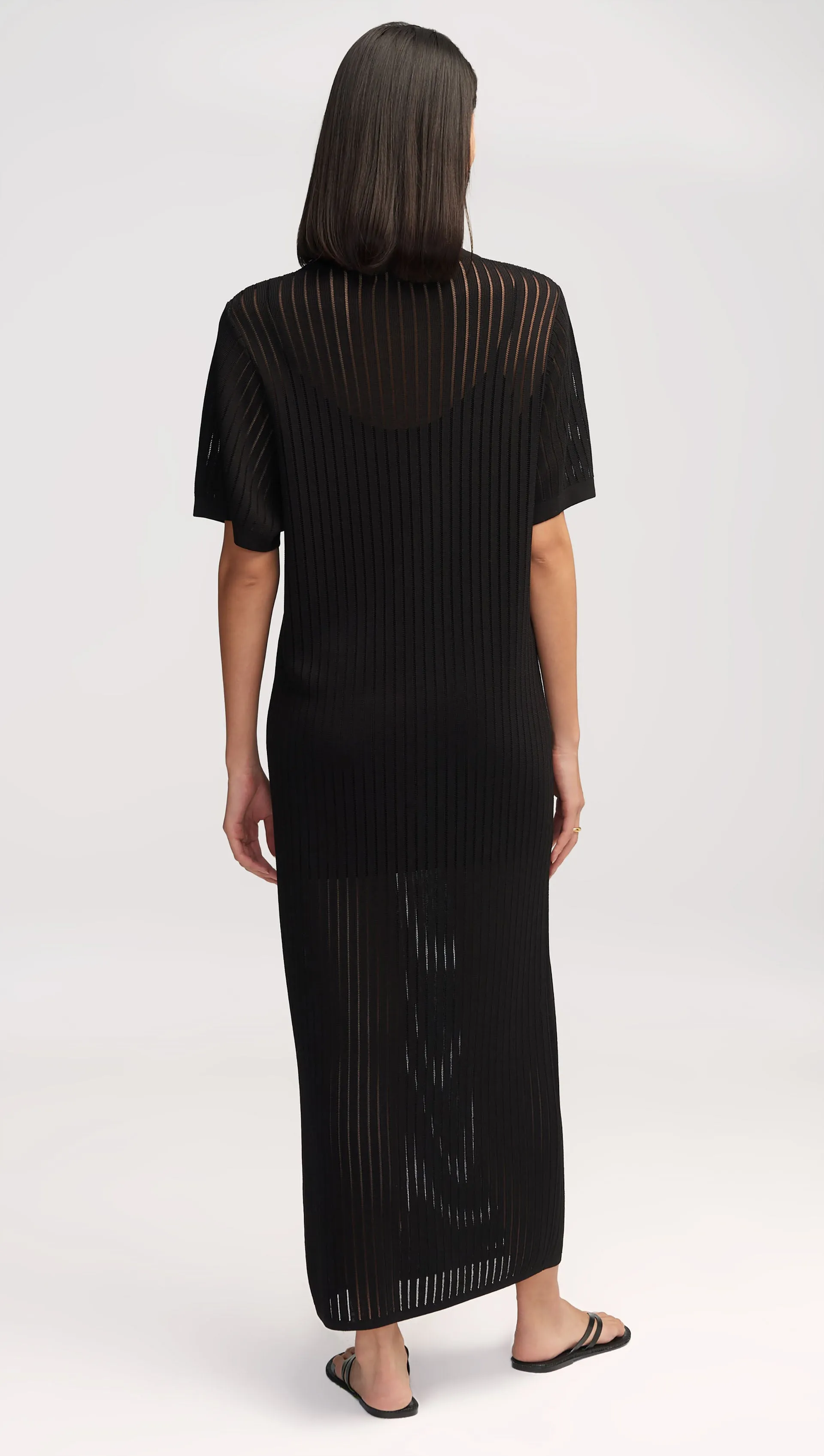 Knit Maxi Dress in Mercerized Cotton | Black sold by Argent product image thumbnail 4