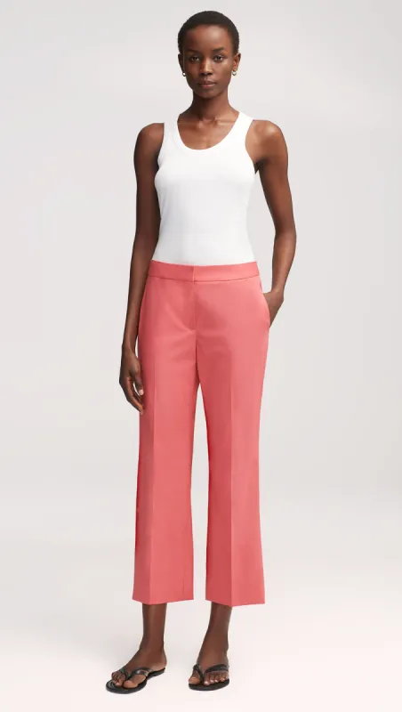Slim Kick Flare Trouser in Seasonless Wool | Salmon sold by Argent