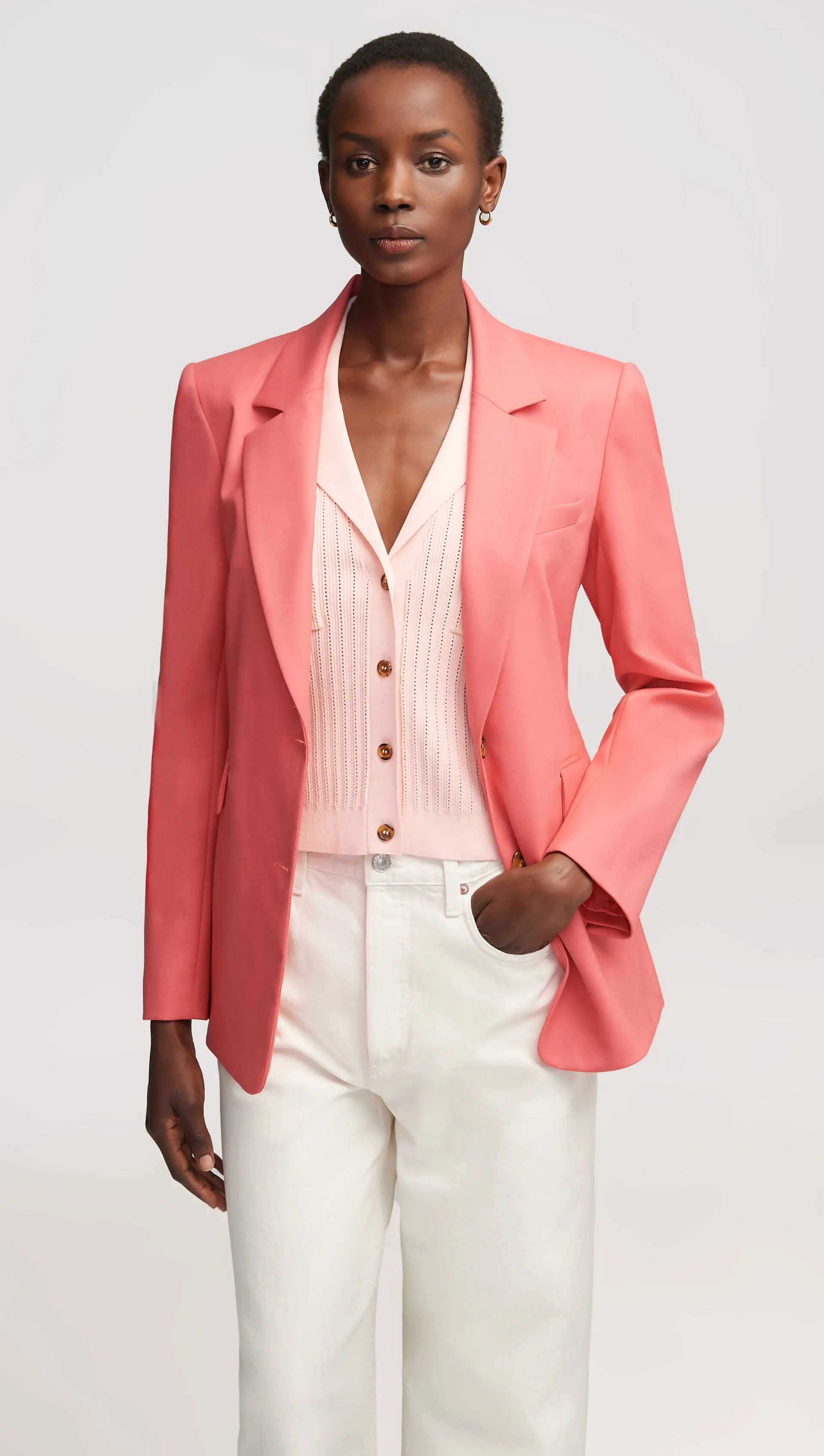 Two-Button Blazer in Seasonless Wool | Salmon sold by Argent product image thumbnail 3