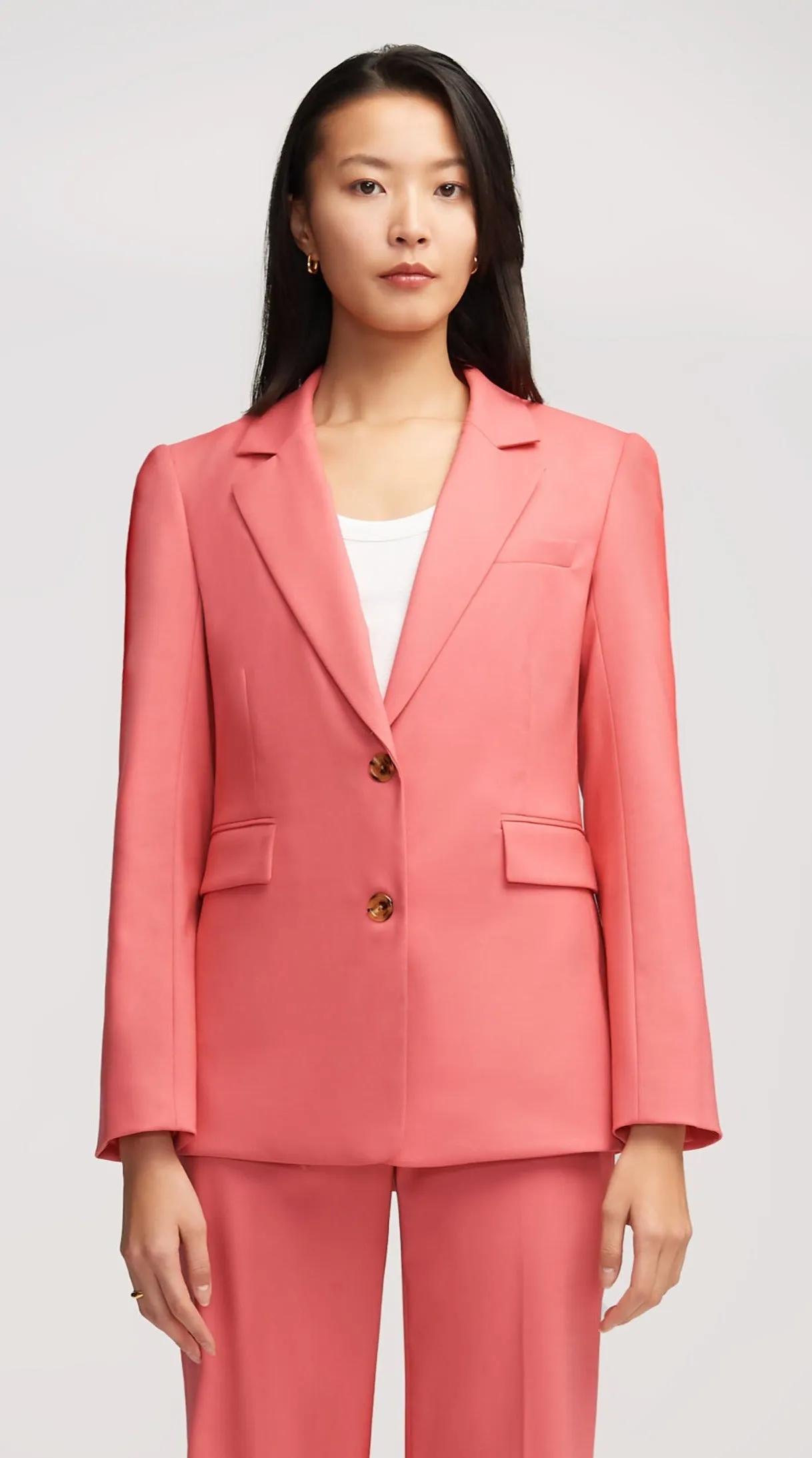 Two-Button Blazer in Seasonless Wool | Salmon sold by Argent