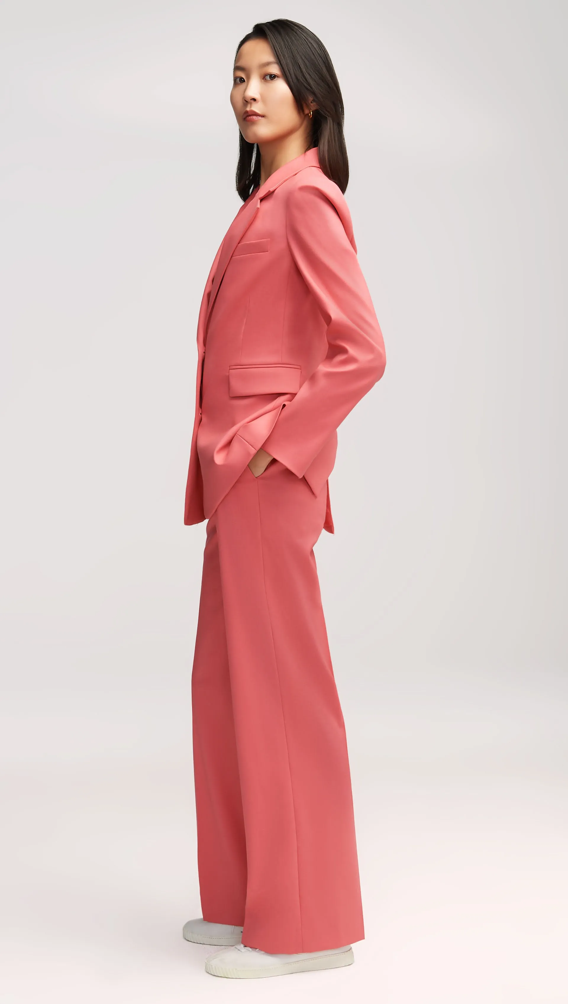 Two-Button Blazer in Seasonless Wool | Salmon sold by Argent product image thumbnail 5