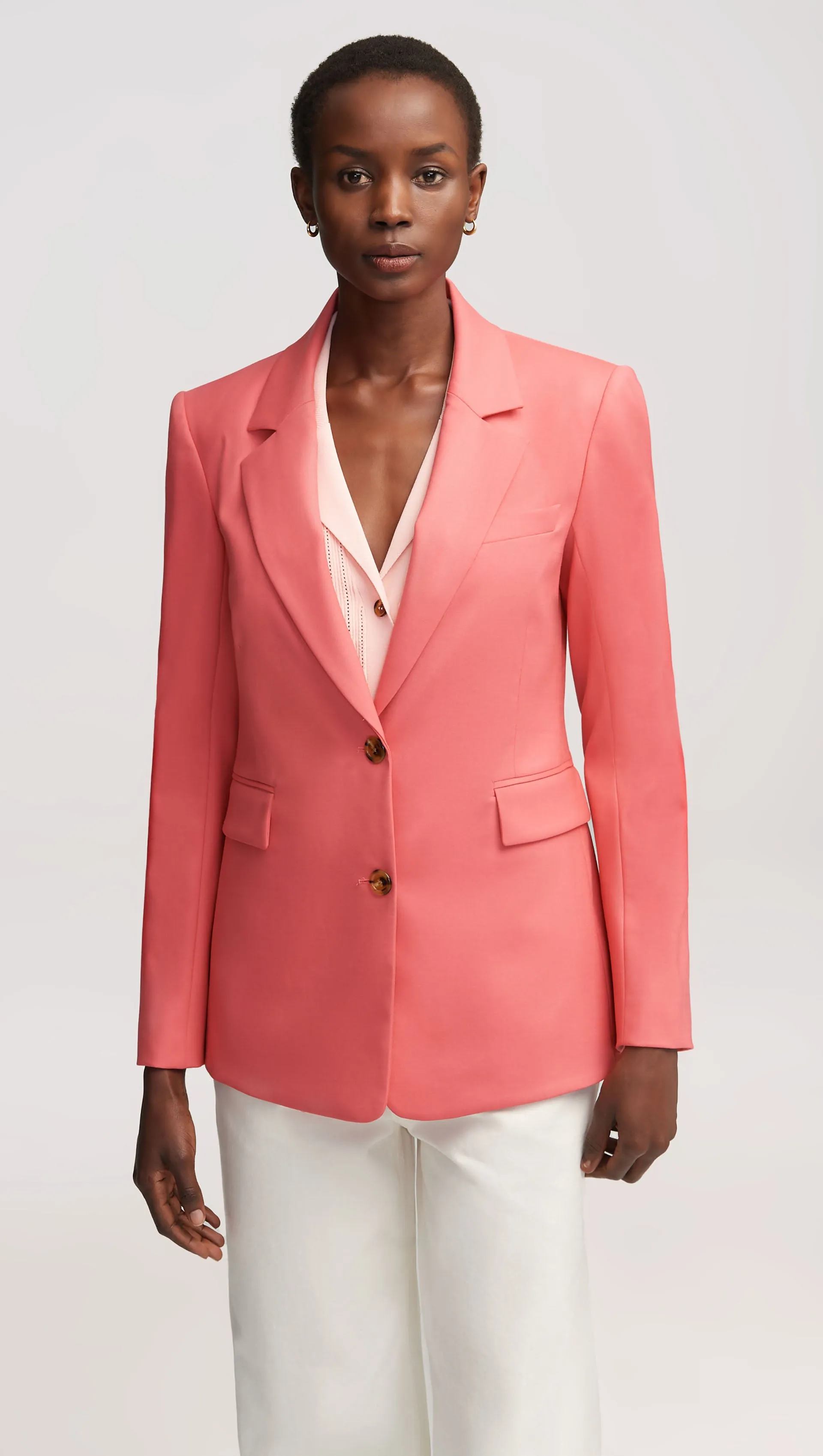 Two-Button Blazer in Seasonless Wool | Salmon sold by Argent product image thumbnail 2