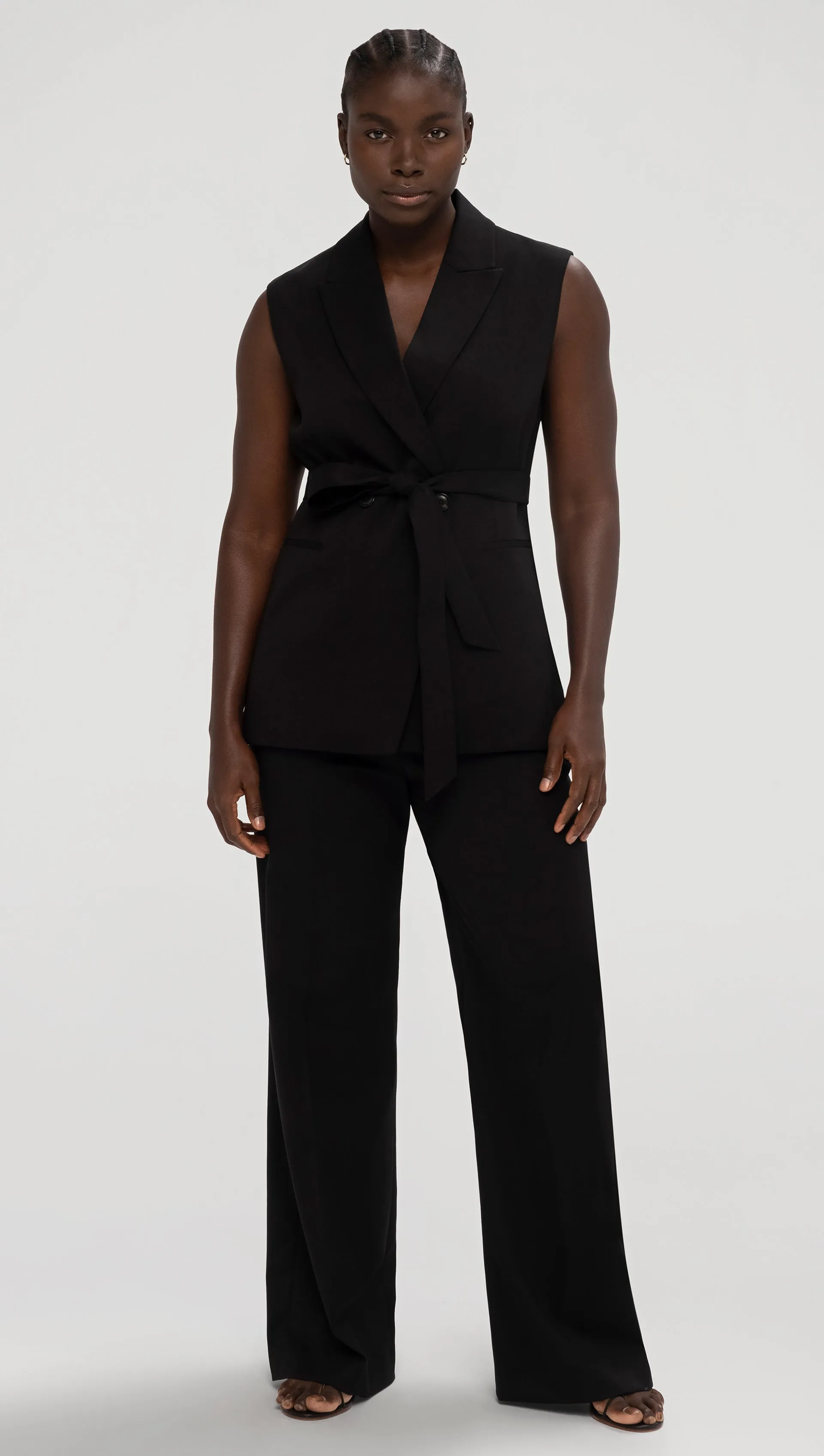 Wide Leg Trouser in Seasonless Wool | Black sold by Argent product image thumbnail 4