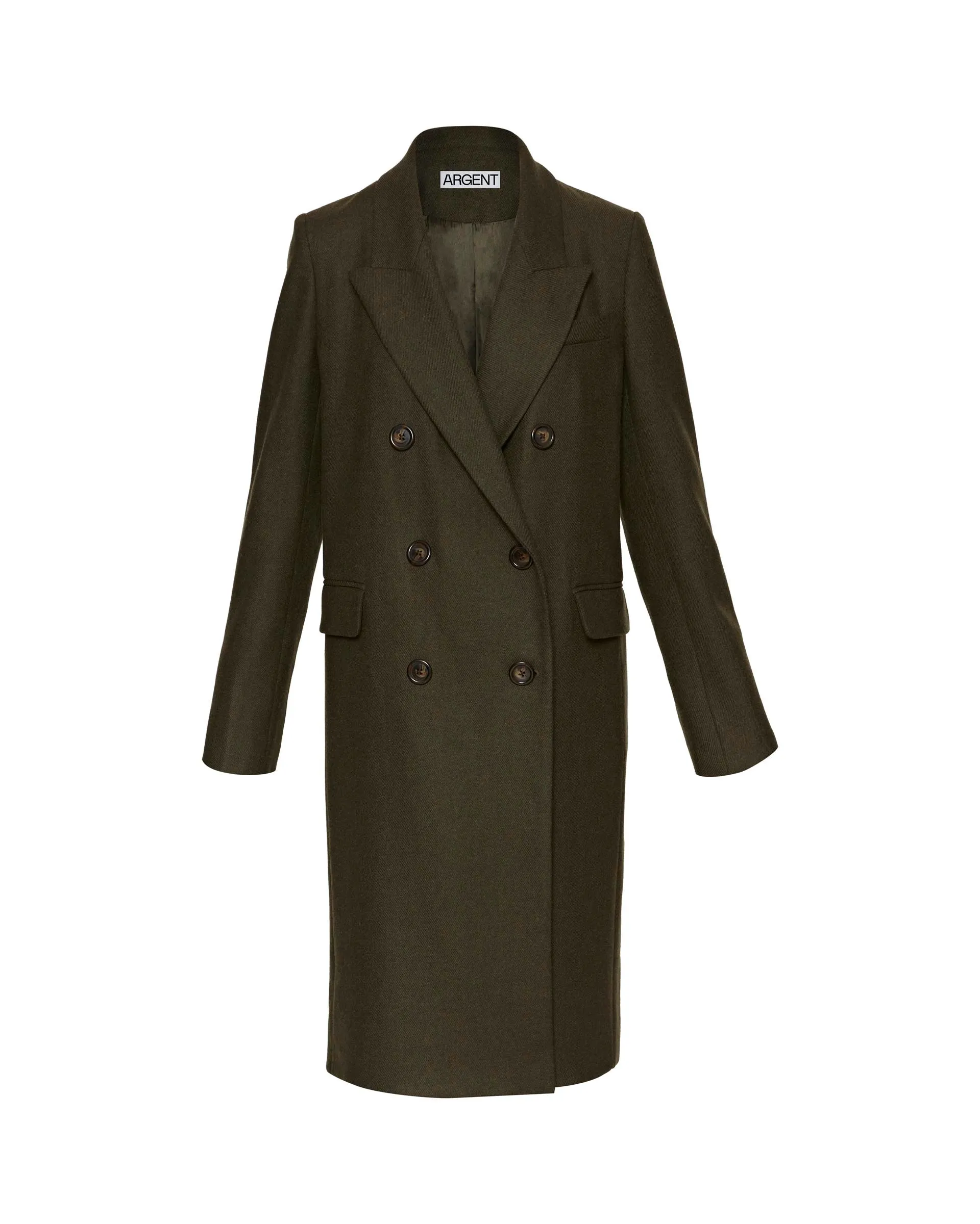 Peak Lapel Coat in Wool Twill | Hunter sold by Argent product image thumbnail 5