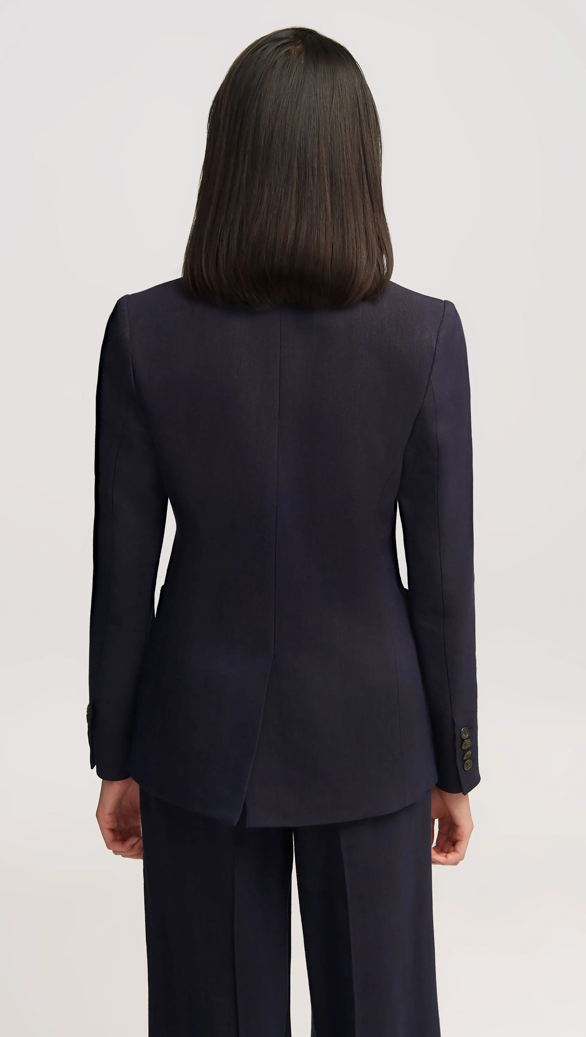 Weekend Blazer in Textured Linen Twill | Midnight sold by Argent product image thumbnail 4