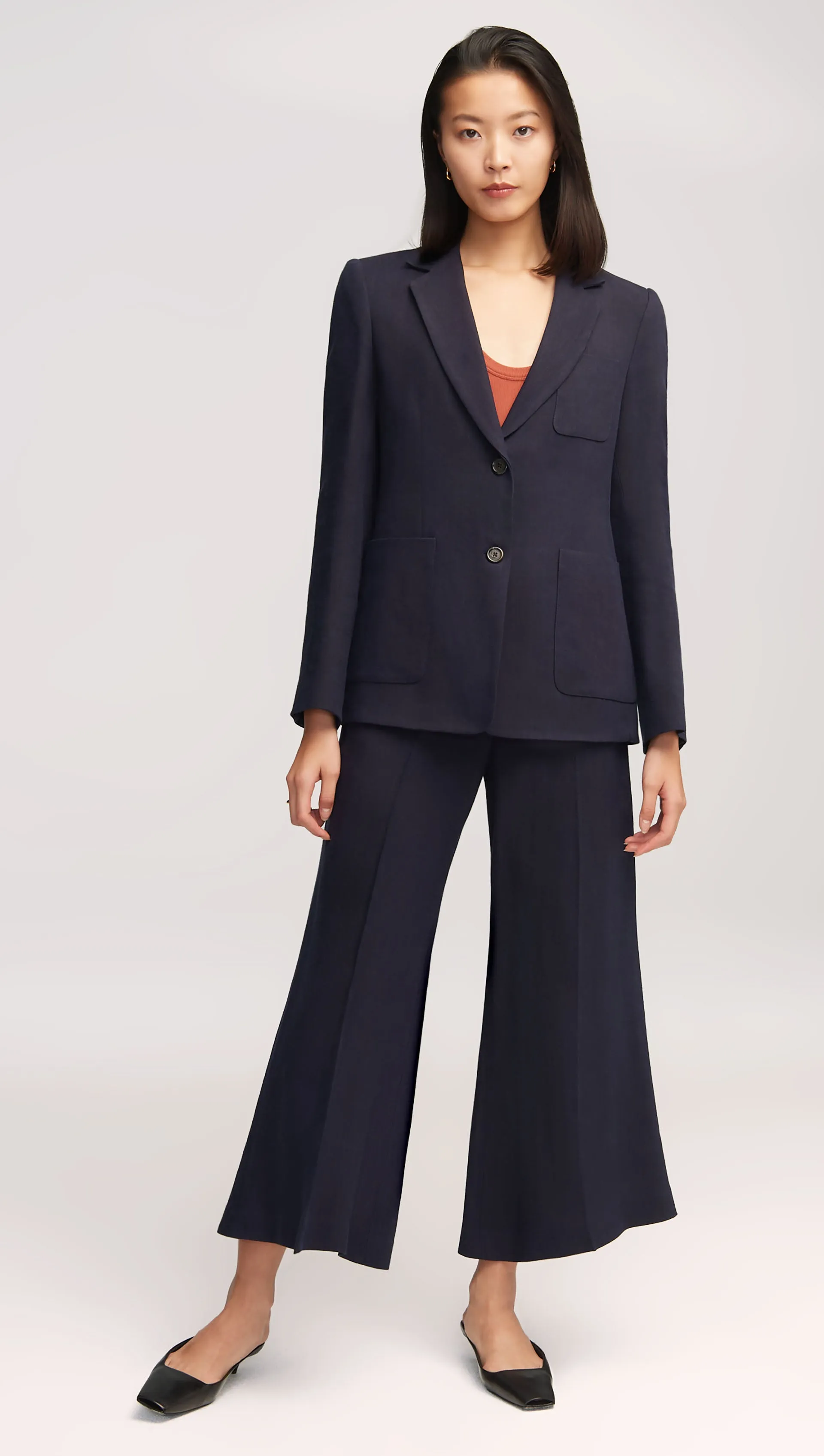 Weekend Blazer in Textured Linen Twill | Midnight sold by Argent product image thumbnail 2