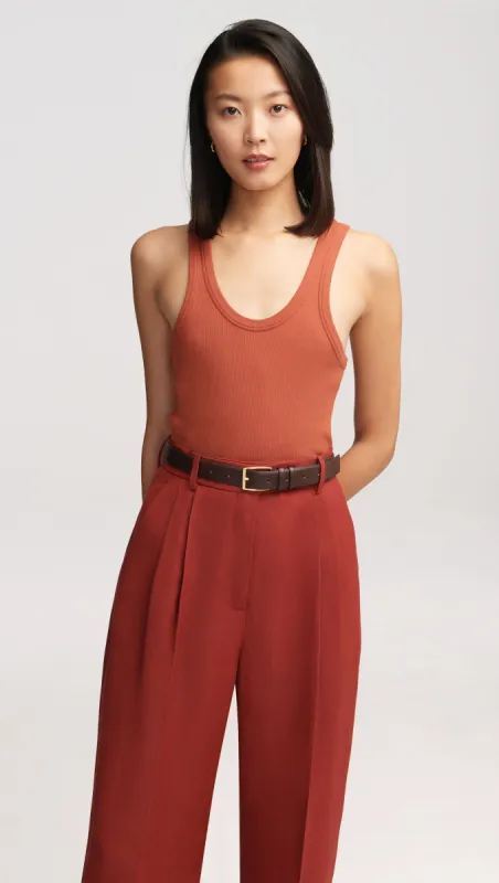 Ribbed Tank in Cotton Elastane | Currant sold by Argent