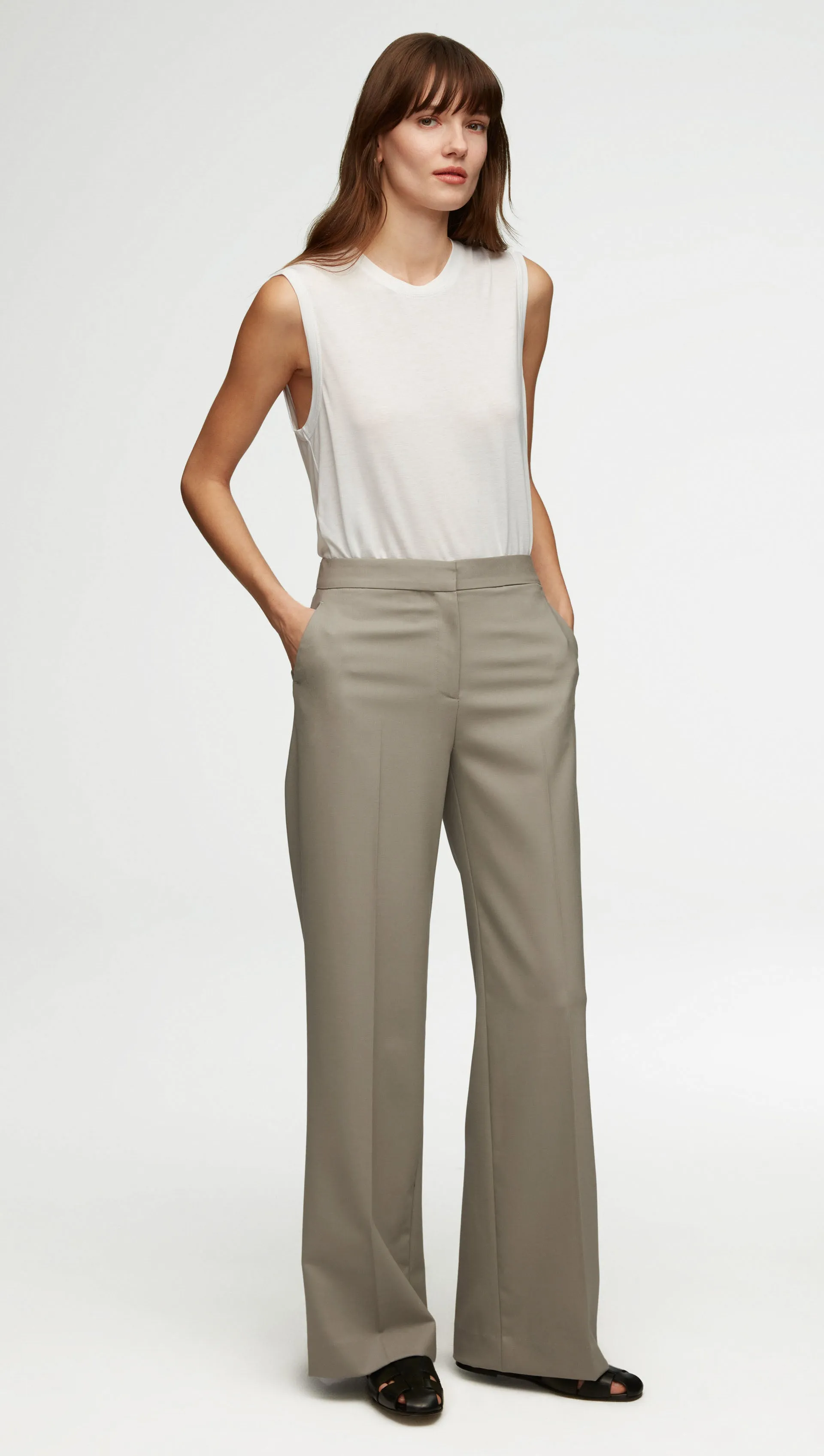 Wide Leg Trouser in Seasonless Wool | Laurel sold by Argent