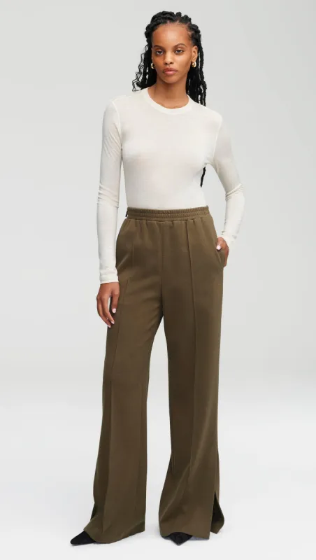 Pull-On Pant in Cozy Jersey | Olive sold by Argent