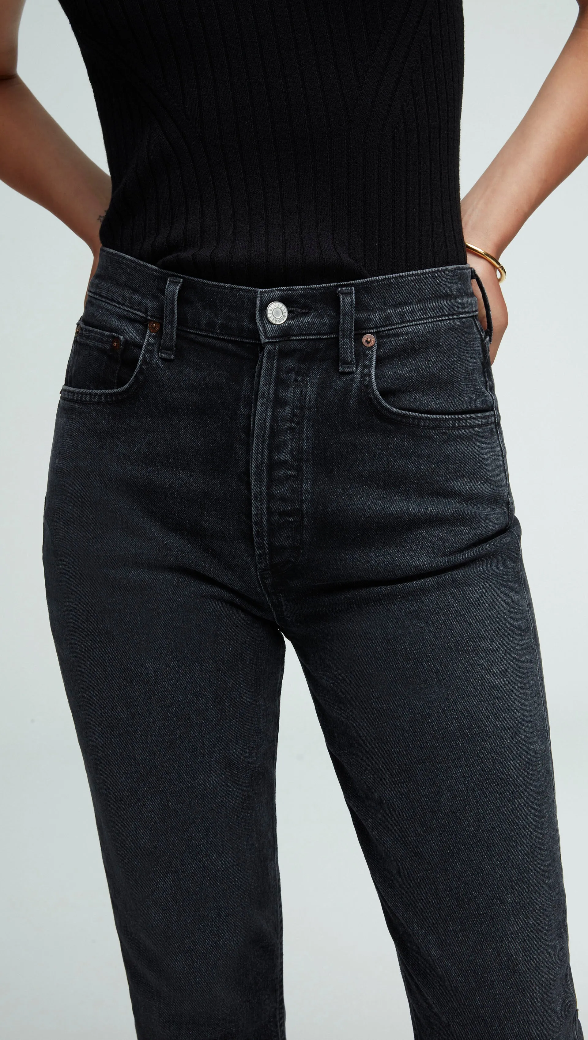 AGOLDE x Riley High Rise Straight Crop | Calculate sold by Argent product image thumbnail 3