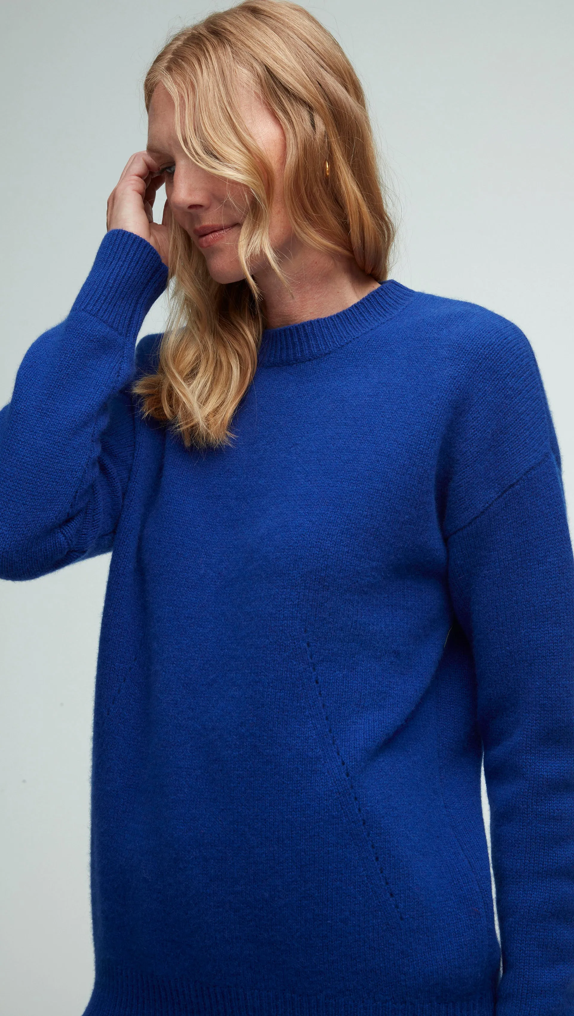 Oversized Sweater in Wool-Cashmere | Cobalt sold by Argent product image thumbnail 2