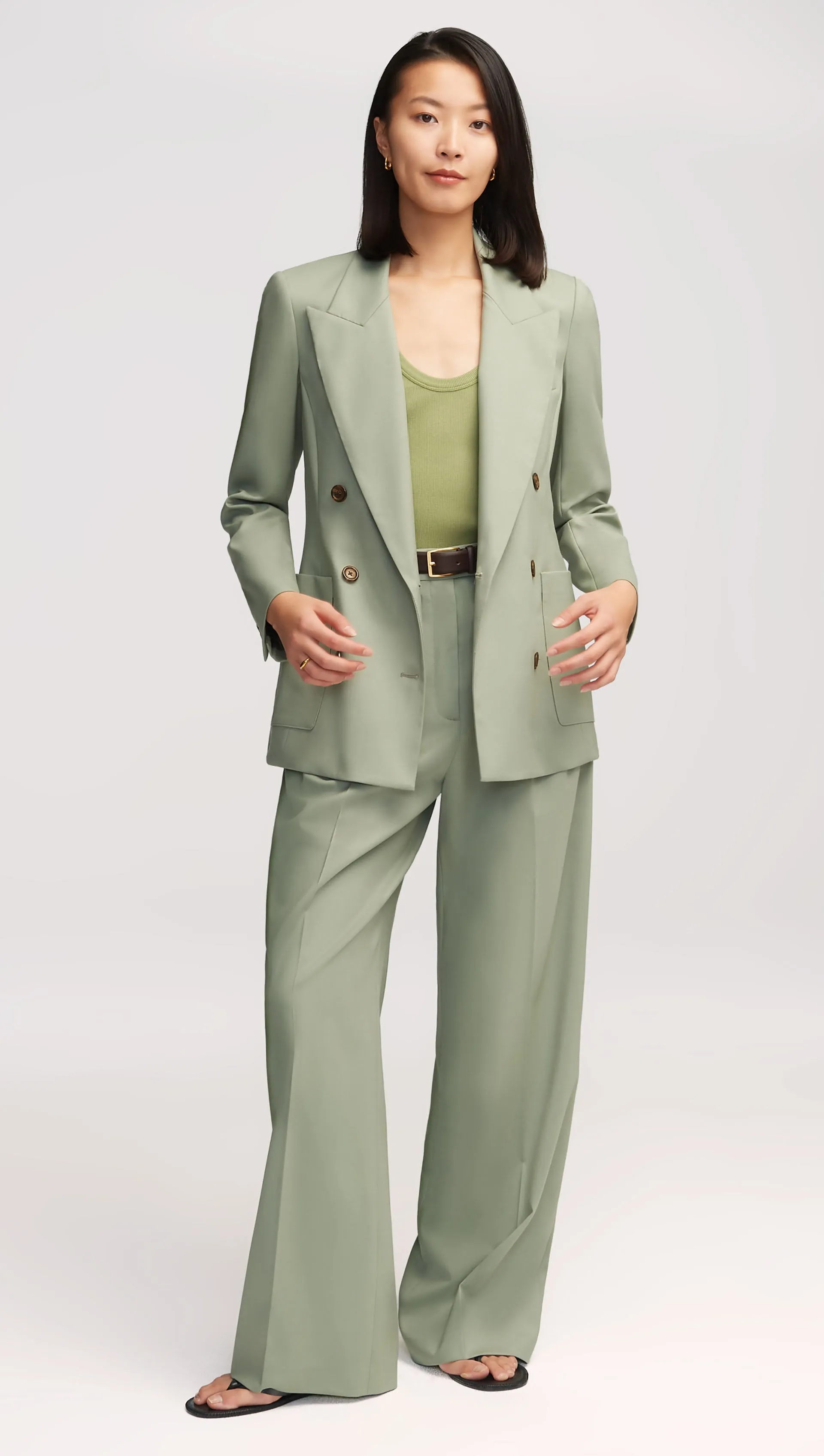 Chelsea Blazer in Seasonless Wool | Sage sold by Argent product image thumbnail 3