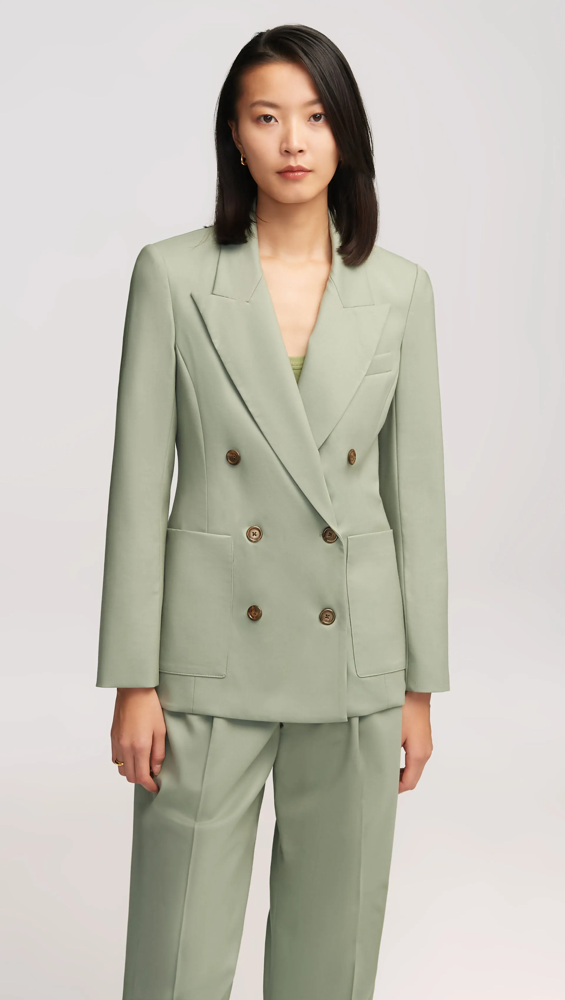 Chelsea Blazer in Seasonless Wool | Sage sold by Argent