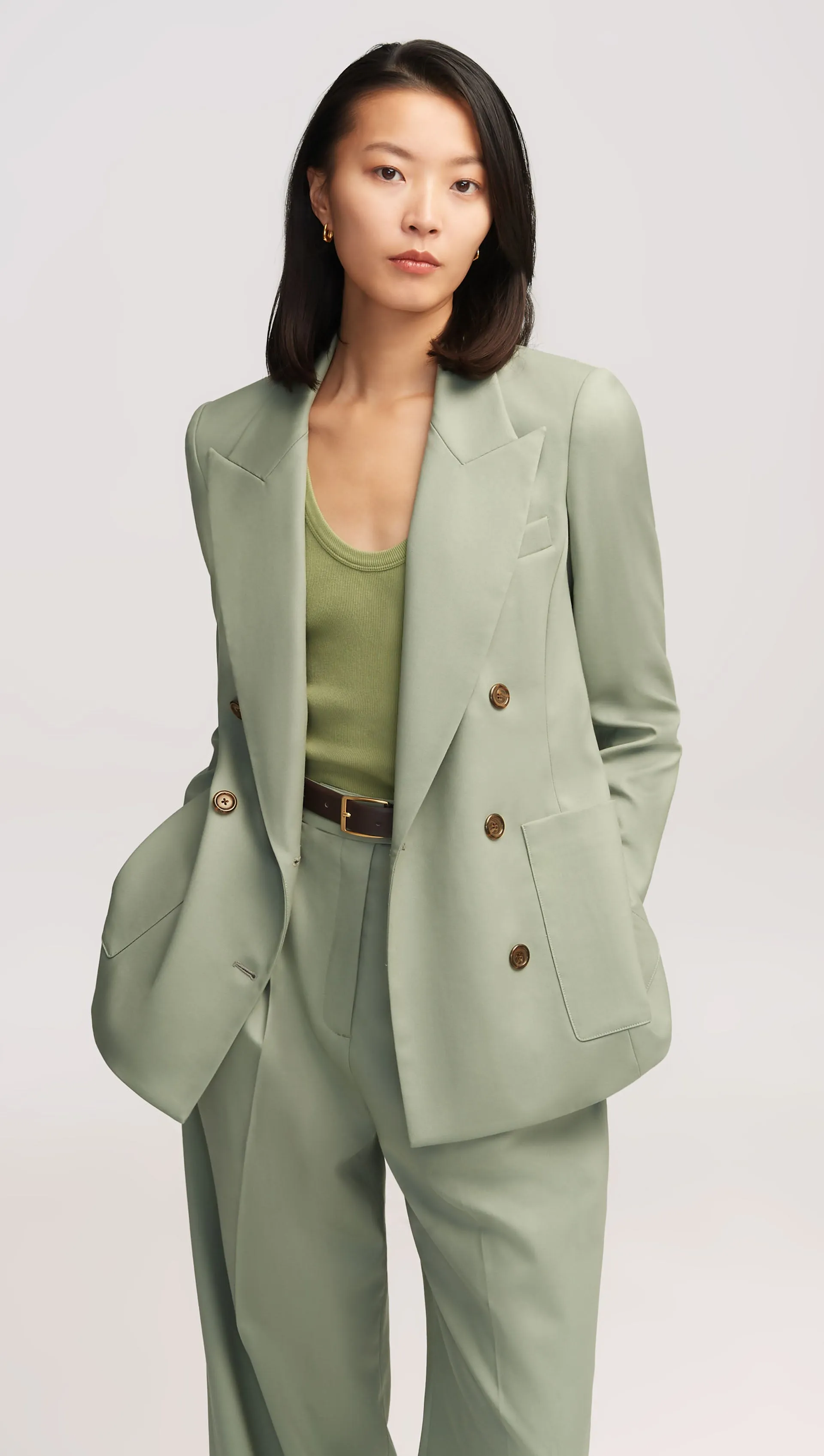 Chelsea Blazer in Seasonless Wool | Sage sold by Argent product image thumbnail 2
