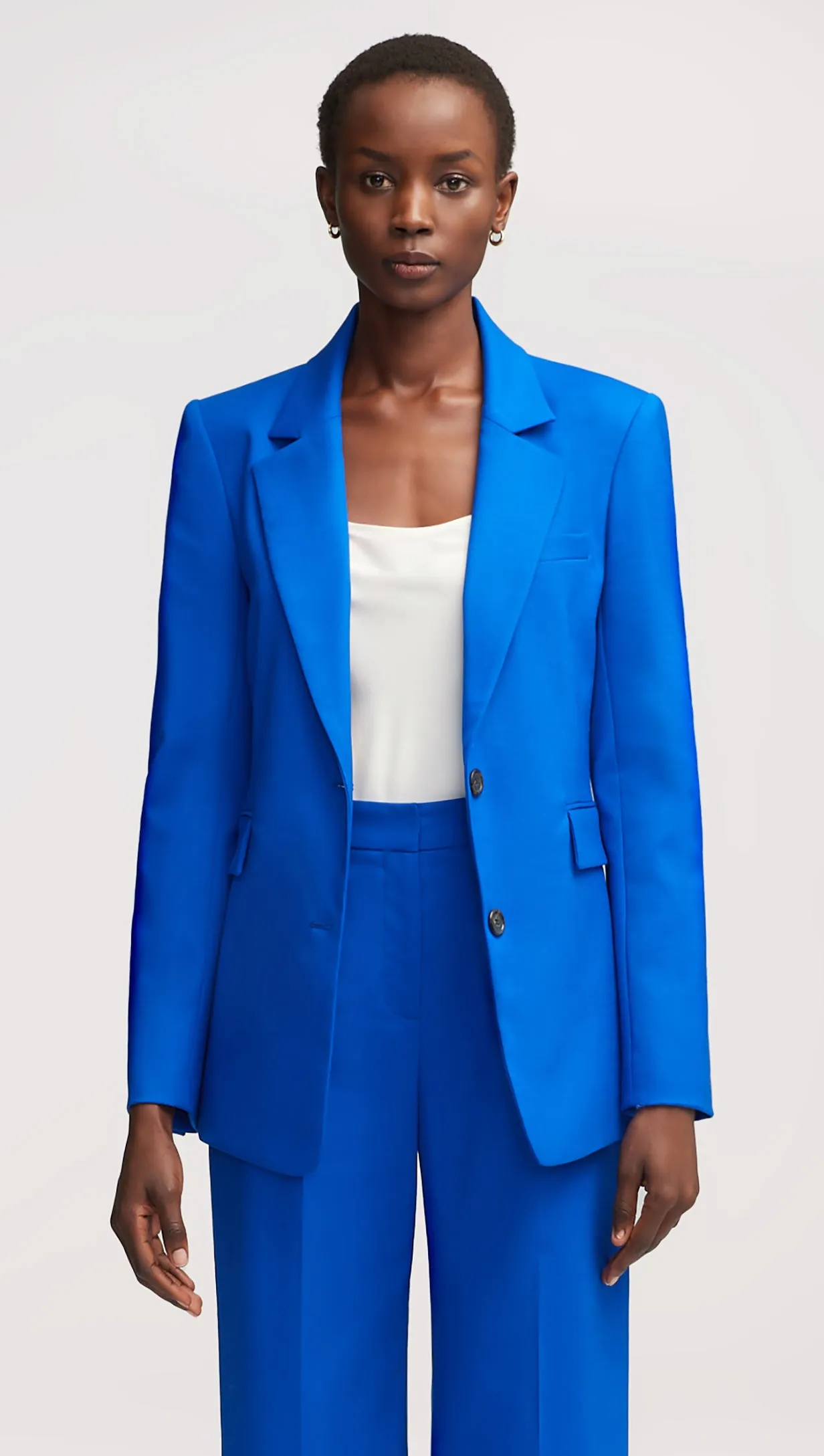 Two-Button Blazer in Seasonless Wool | Royal Blue sold by Argent