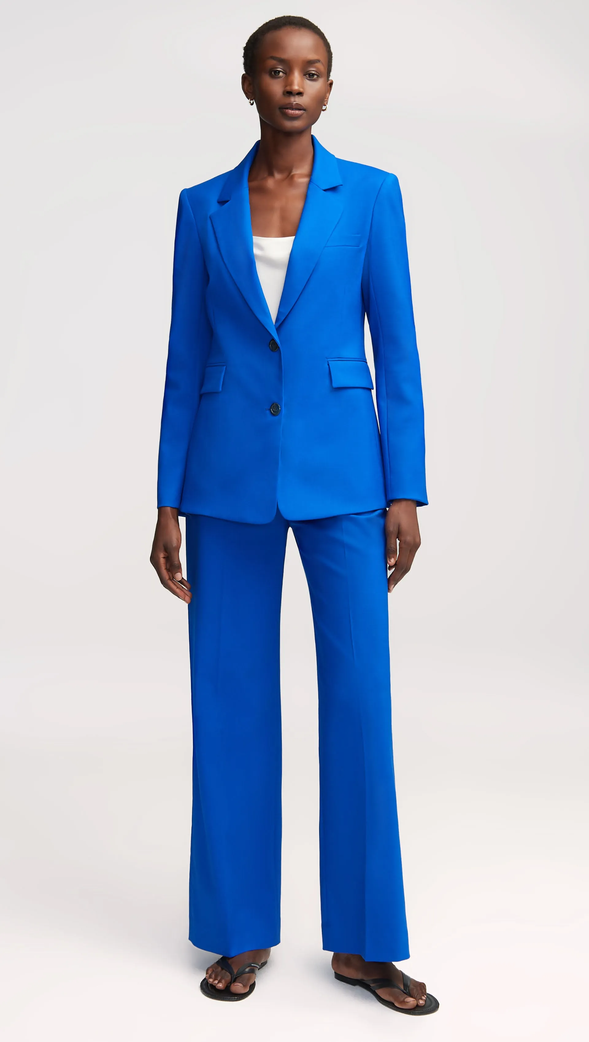 Two-Button Blazer in Seasonless Wool | Royal Blue sold by Argent product image thumbnail 3