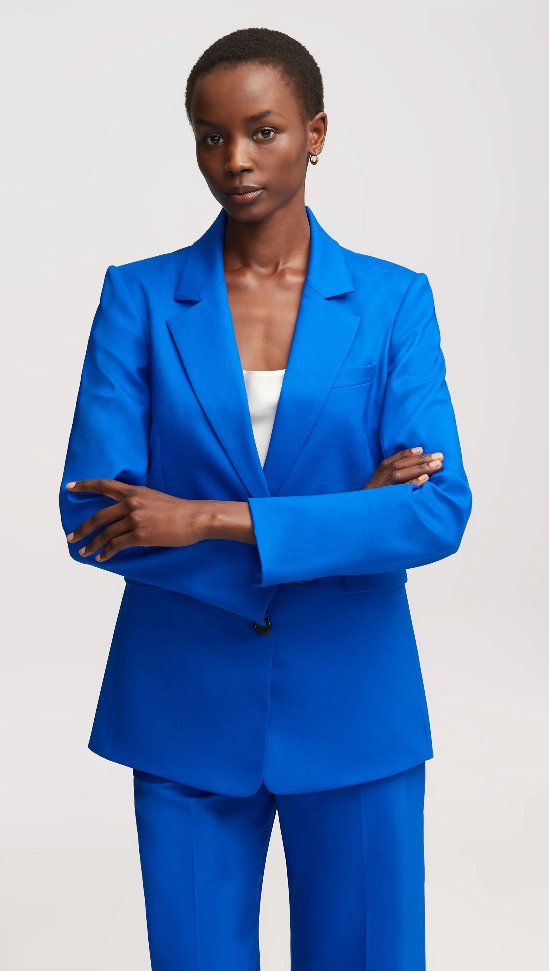 Two-Button Blazer in Seasonless Wool | Royal Blue sold by Argent product image thumbnail 4