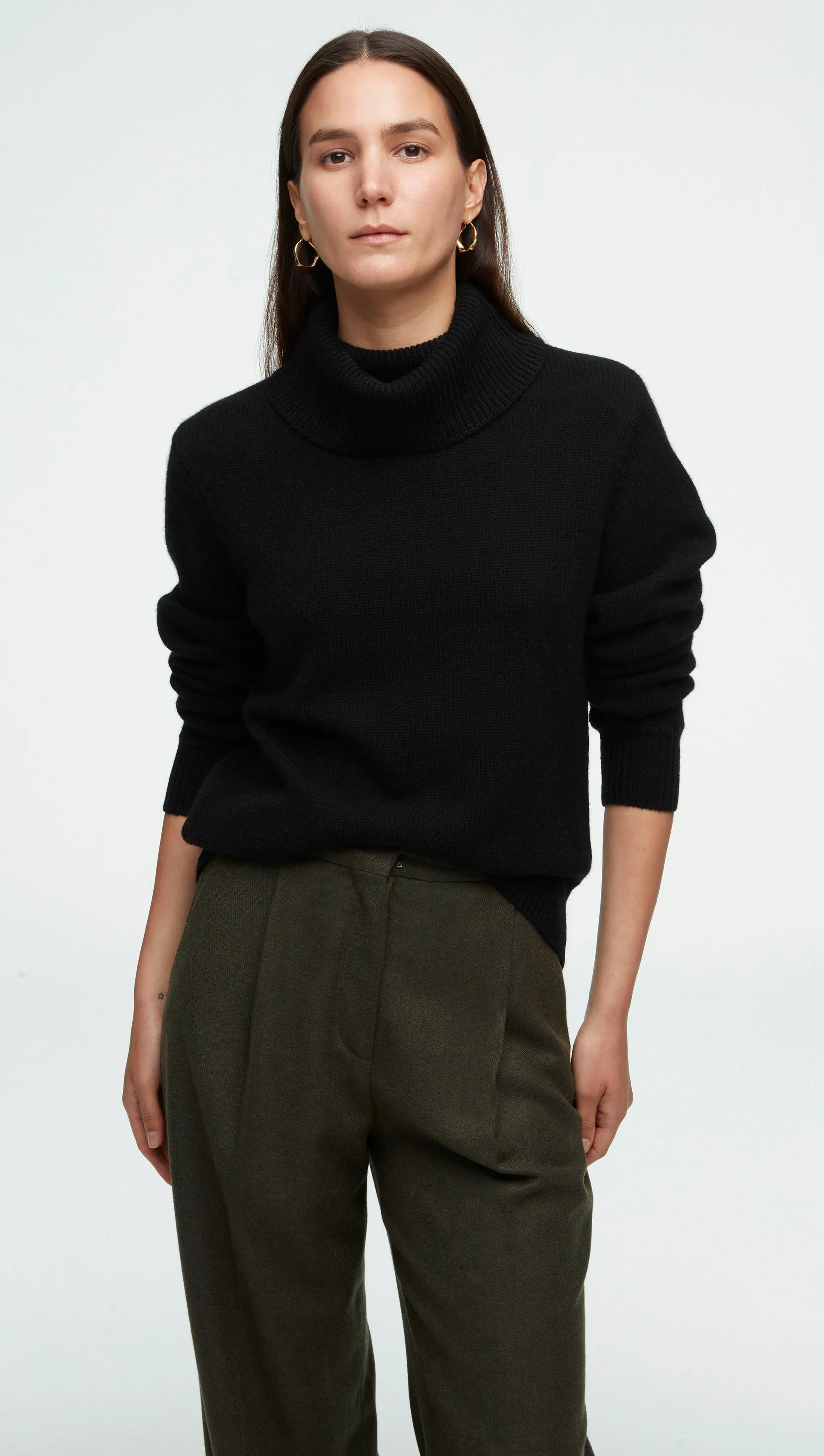 Chunky Turtleneck in Wool-Cashmere | Black sold by Argent