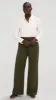 Wide Leg Trouser in Seasonless Wool | Olive sold by Argent