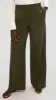 Wide Leg Trouser in Seasonless Wool | Olive sold by Argent