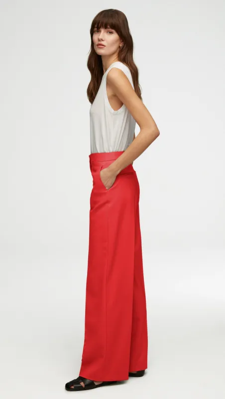 Wide Leg Trouser in Seasonless Wool | Poppy sold by Argent